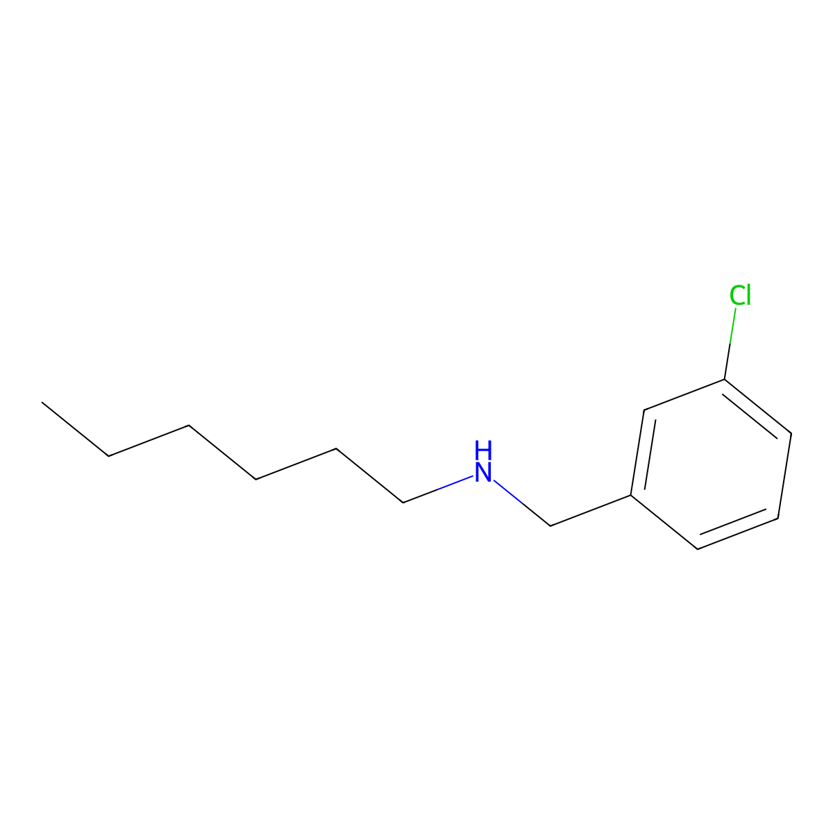 [(3-Chlorophenyl)methyl](hexyl)amine molecular structure, CAS 149530-11-0