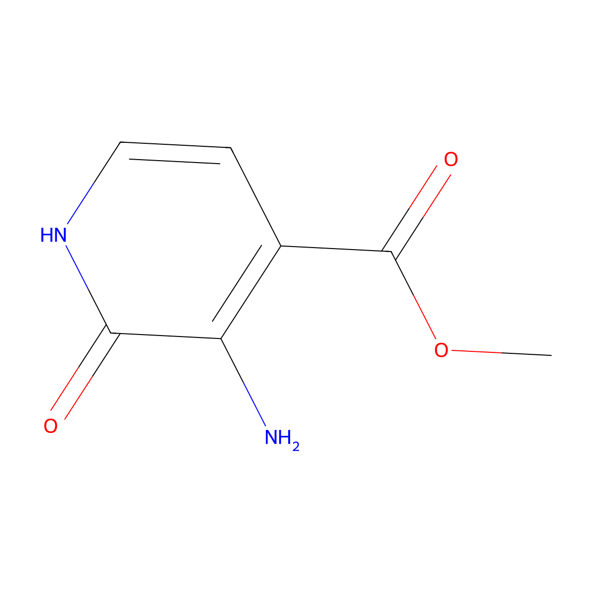 Methyl 3-amino-2-hydroxypyridine-4-carboxylate molecular structure, CAS 1495302-44-7
