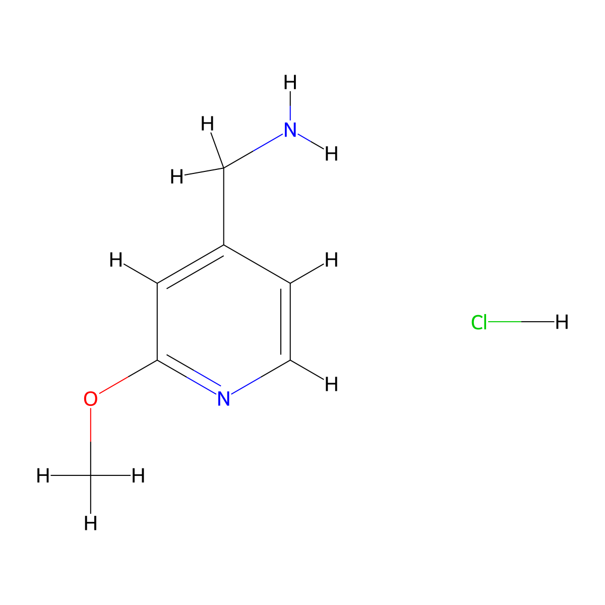 (2-Methoxypyridin-4-yl)methanamine hydrochloride molecular structure, CAS 149532-90-1