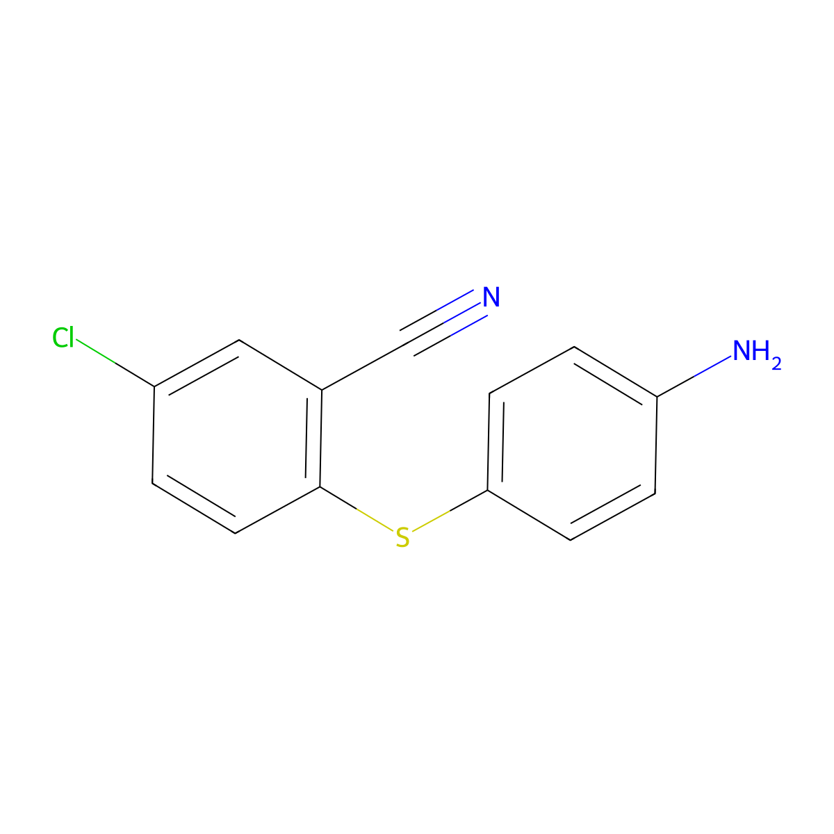 2-[(4-Aminophenyl)sulfanyl]-5-chlorobenzonitrile molecular structure, CAS 1495365-71-3