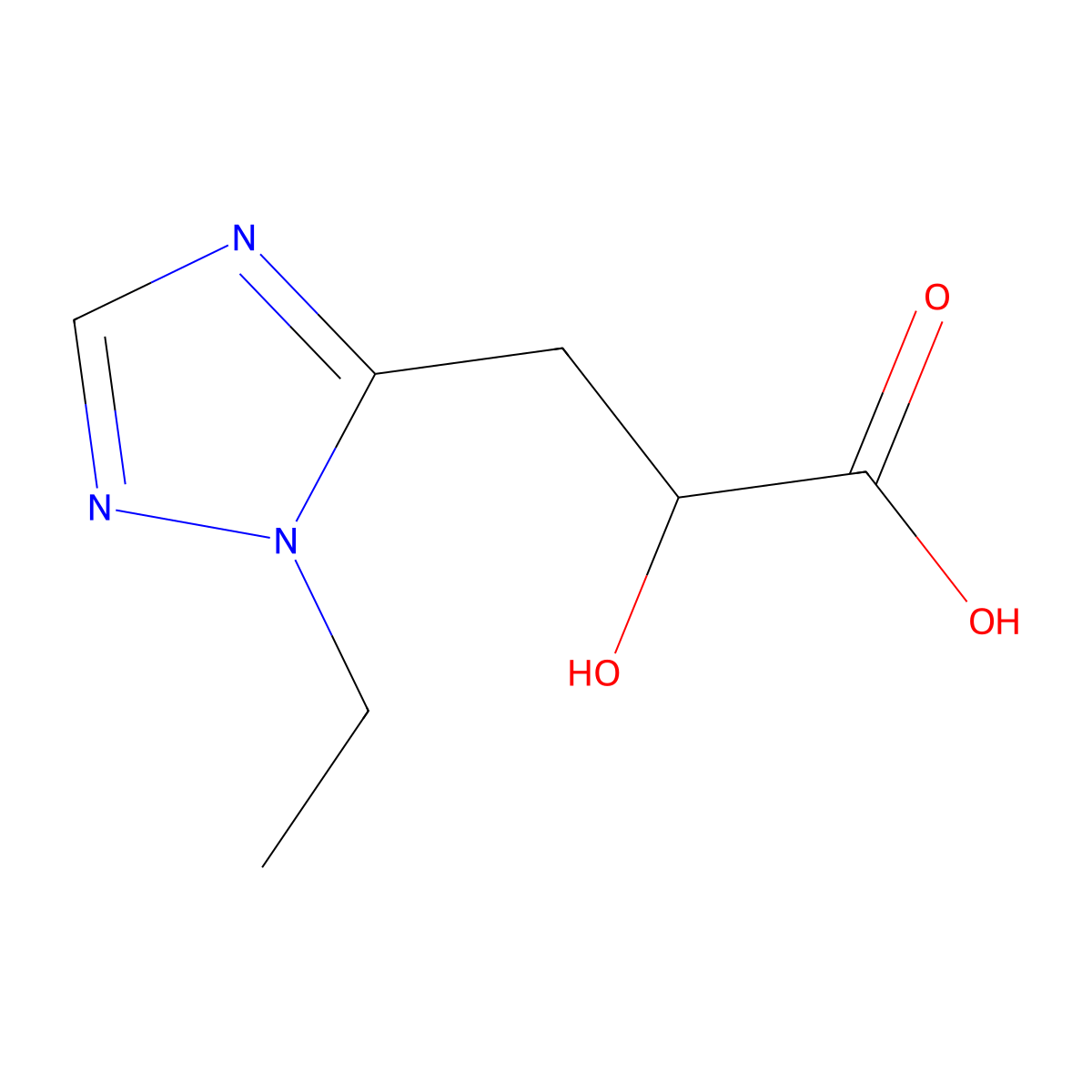 3-(1-Ethyl-1h-1,2,4-triazol-5-yl)-2-hydroxypropanoic acid molecular structure, CAS 1495380-14-7