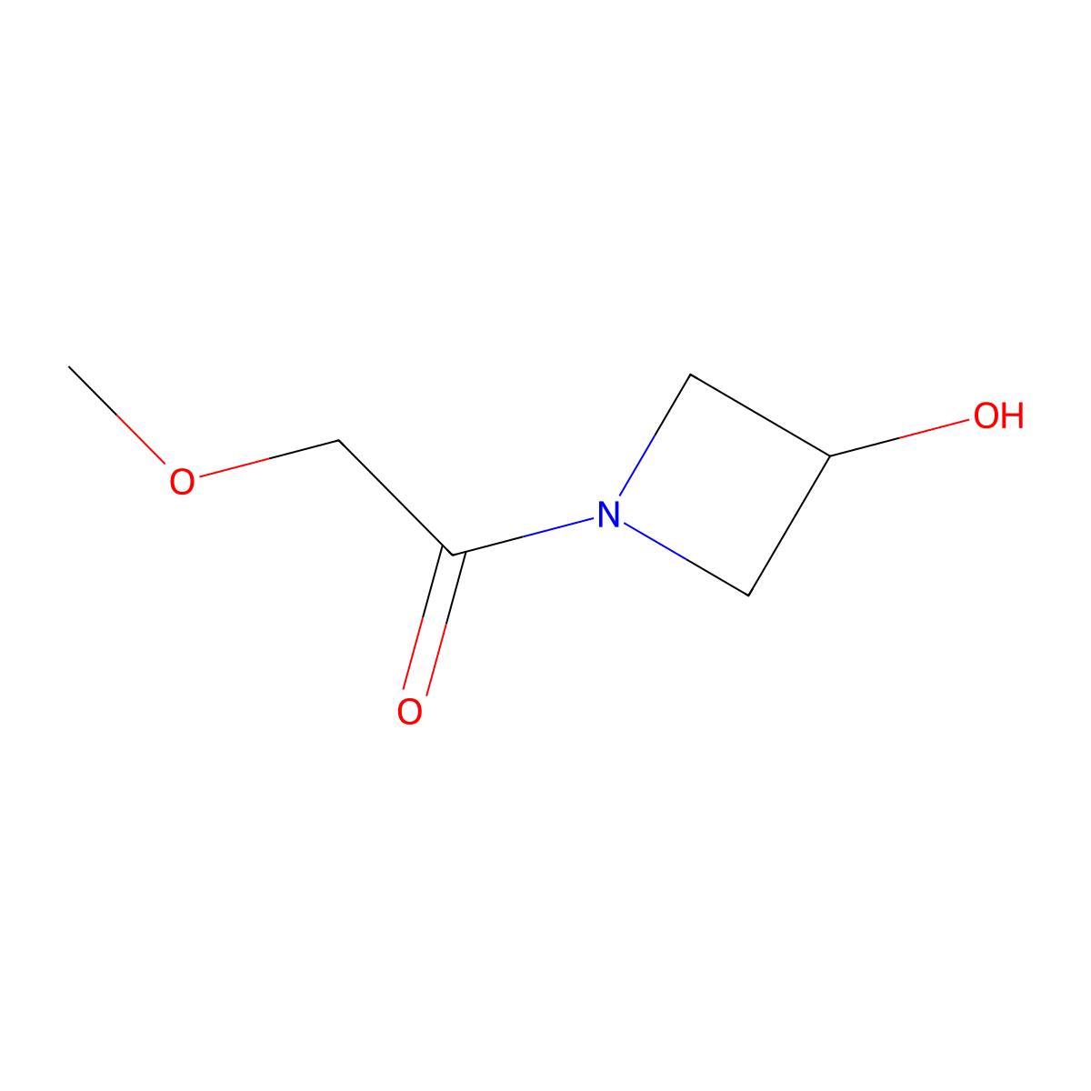 1-(3-Hydroxyazetidin-1-yl)-2-methoxyethan-1-one molecular structure, CAS 1495394-03-0