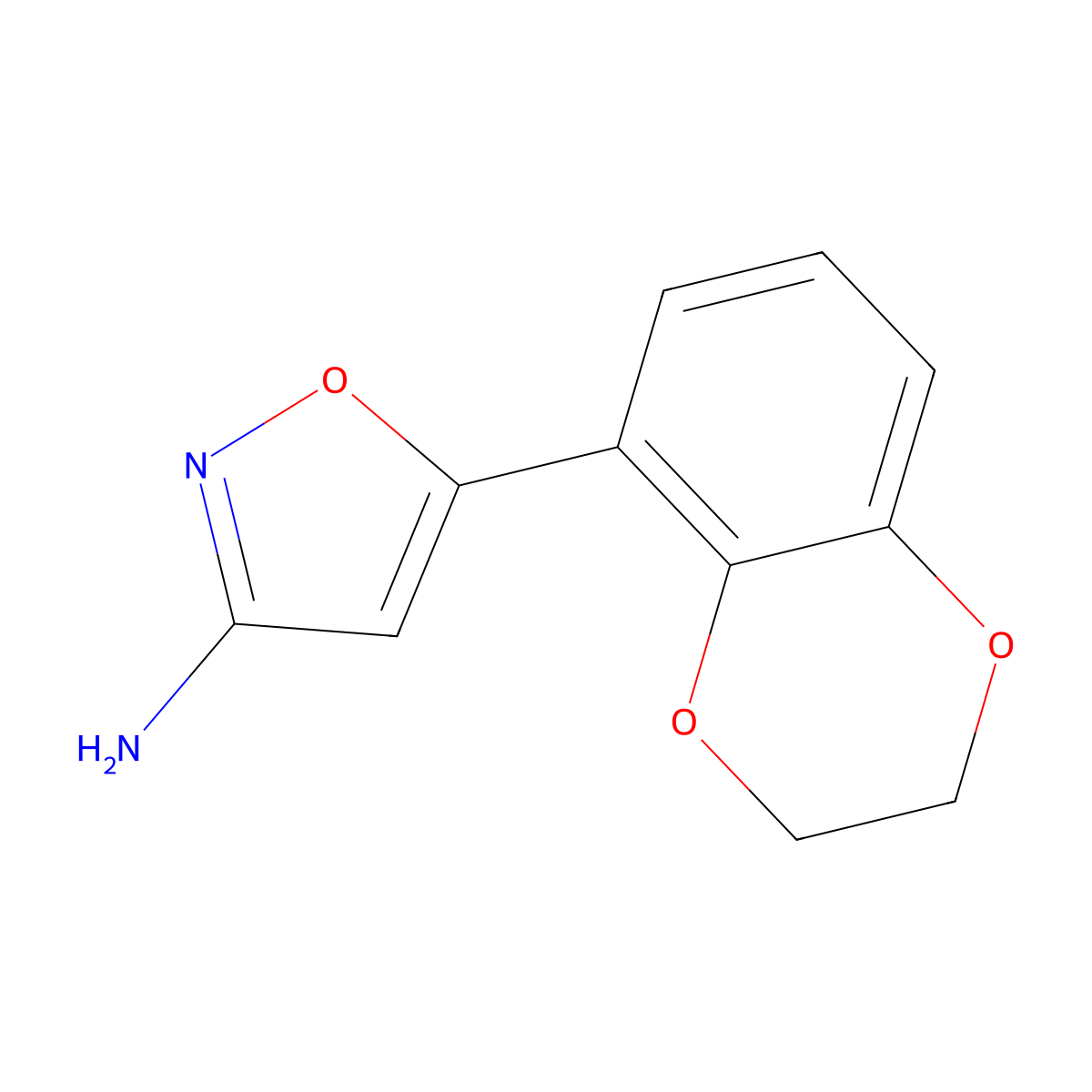 5-(2,3-Dihydrobenzo[b][1,4]dioxin-5-yl)isoxazol-3-amine molecular structure, CAS 1495399-79-5