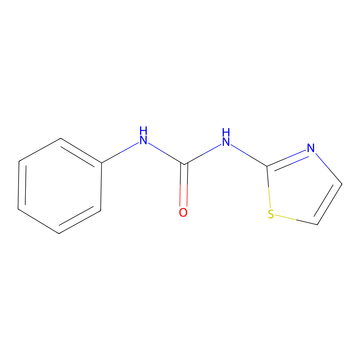 Urea, n-phenyl-n'-2-thiazolyl- molecular structure, CAS 14954-35-9
