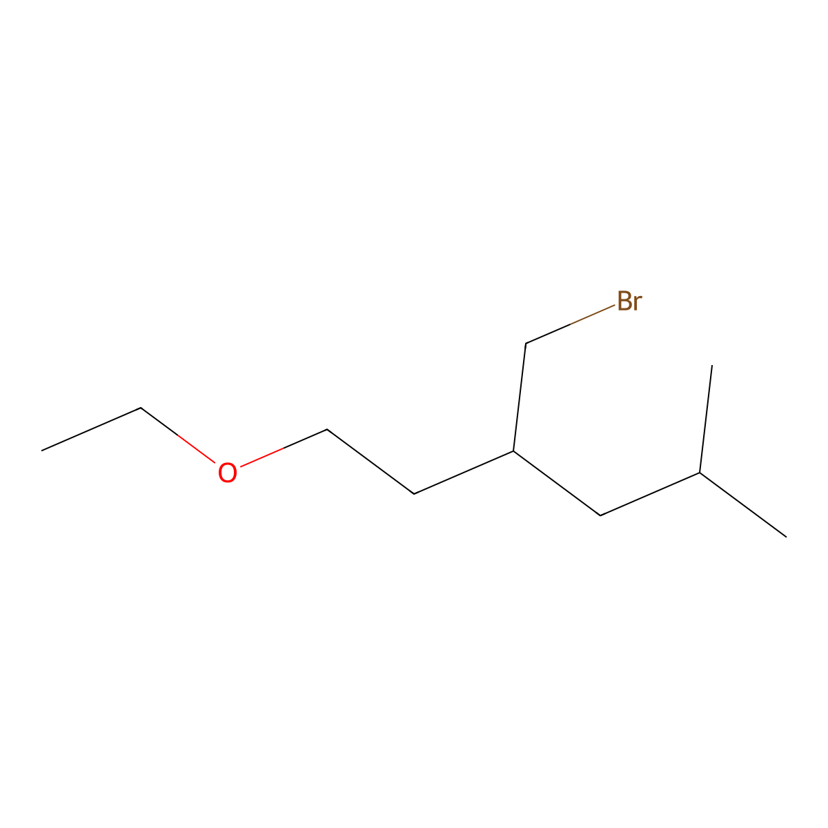 3-(Bromomethyl)-1-ethoxy-5-methylhexane molecular structure, CAS 1495403-27-4