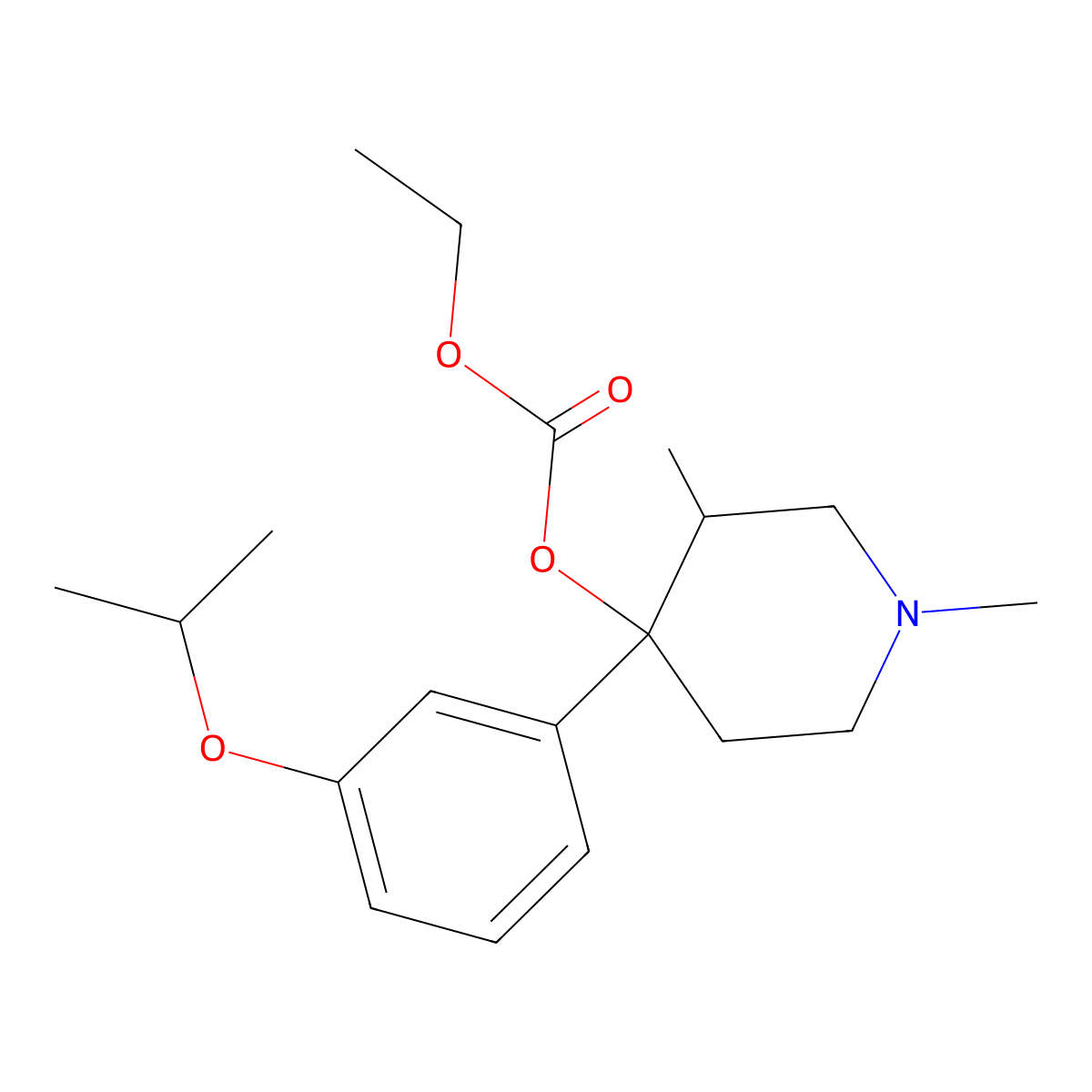 Carbonic acid, 1,3-dimethyl-4-[3-(1-methylethoxy)phenyl]-4-piperidinyl ethyl ester molecular structure, CAS 149541-62-8