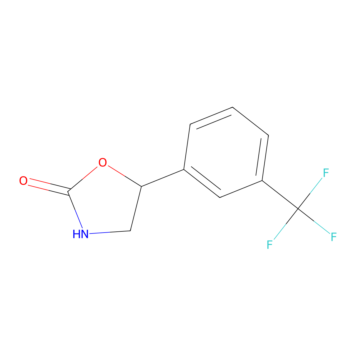 5-[3-(Trifluoromethyl)phenyl]-1,3-oxazolidin-2-one molecular structure, CAS 1495411-73-8