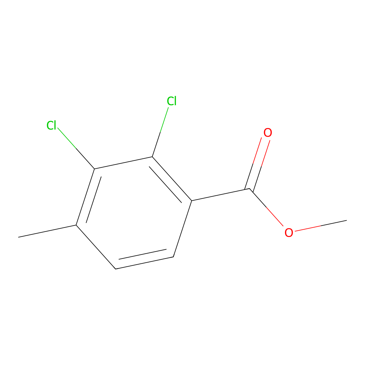 Methyl 2,3-dichloro-4-methylbenzoate molecular structure, CAS 149543-63-5