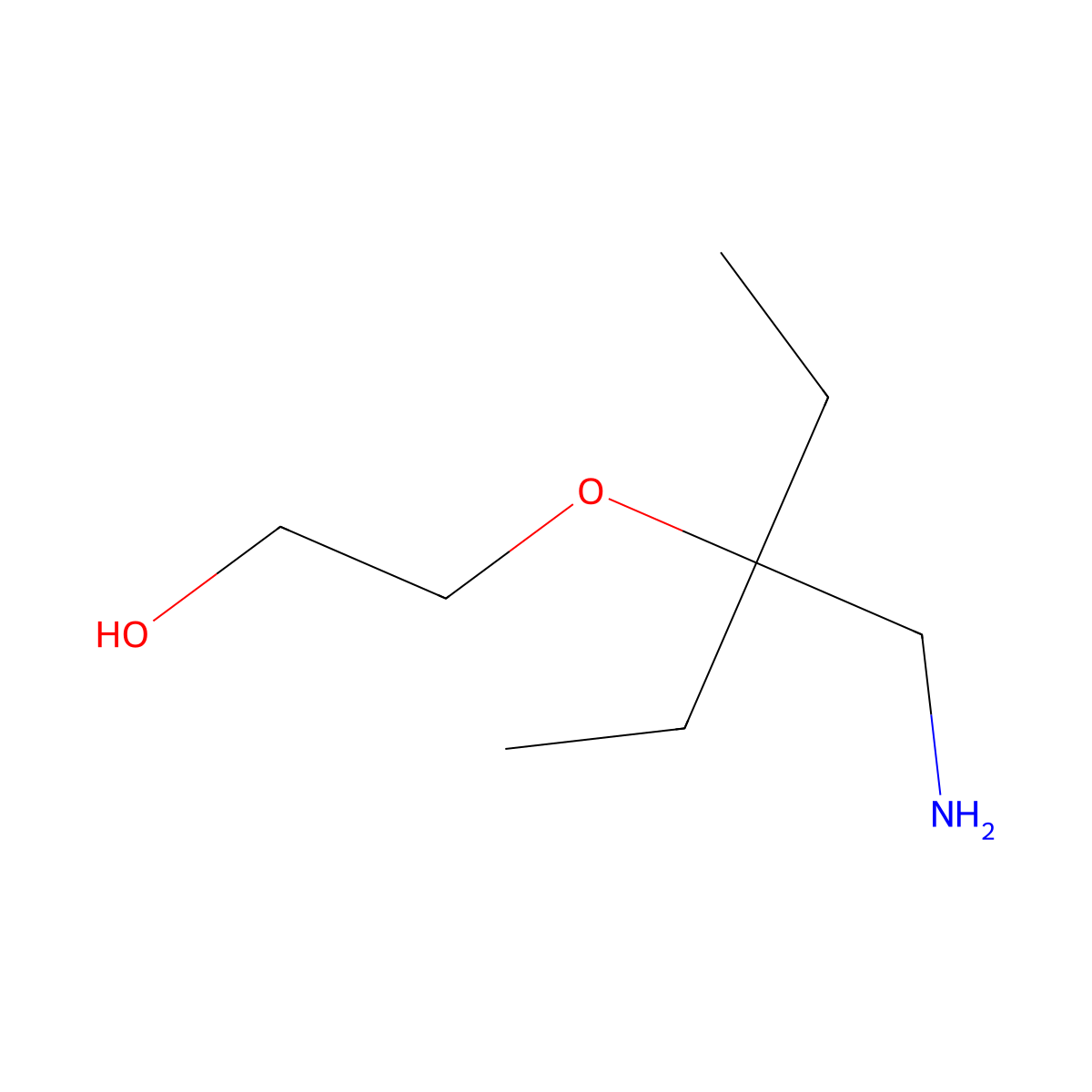 2-{[3-(Aminomethyl)pentan-3-yl]oxy}ethan-1-ol molecular structure, CAS 1495434-54-2