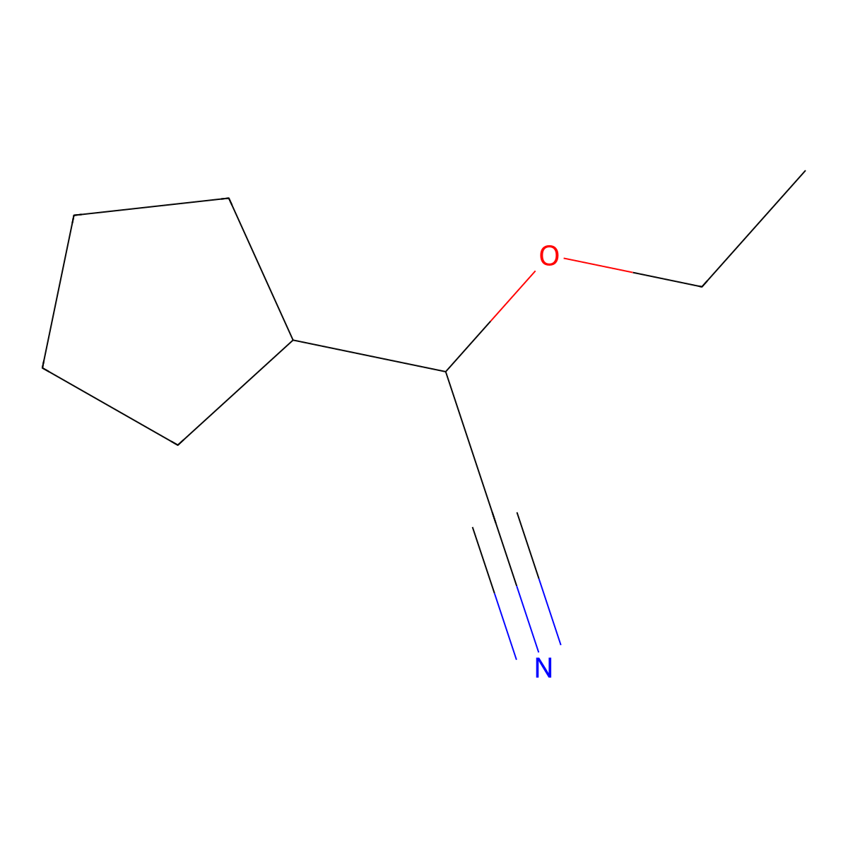 2-Cyclopentyl-2-ethoxyacetonitrile molecular structure, CAS 1495445-01-6