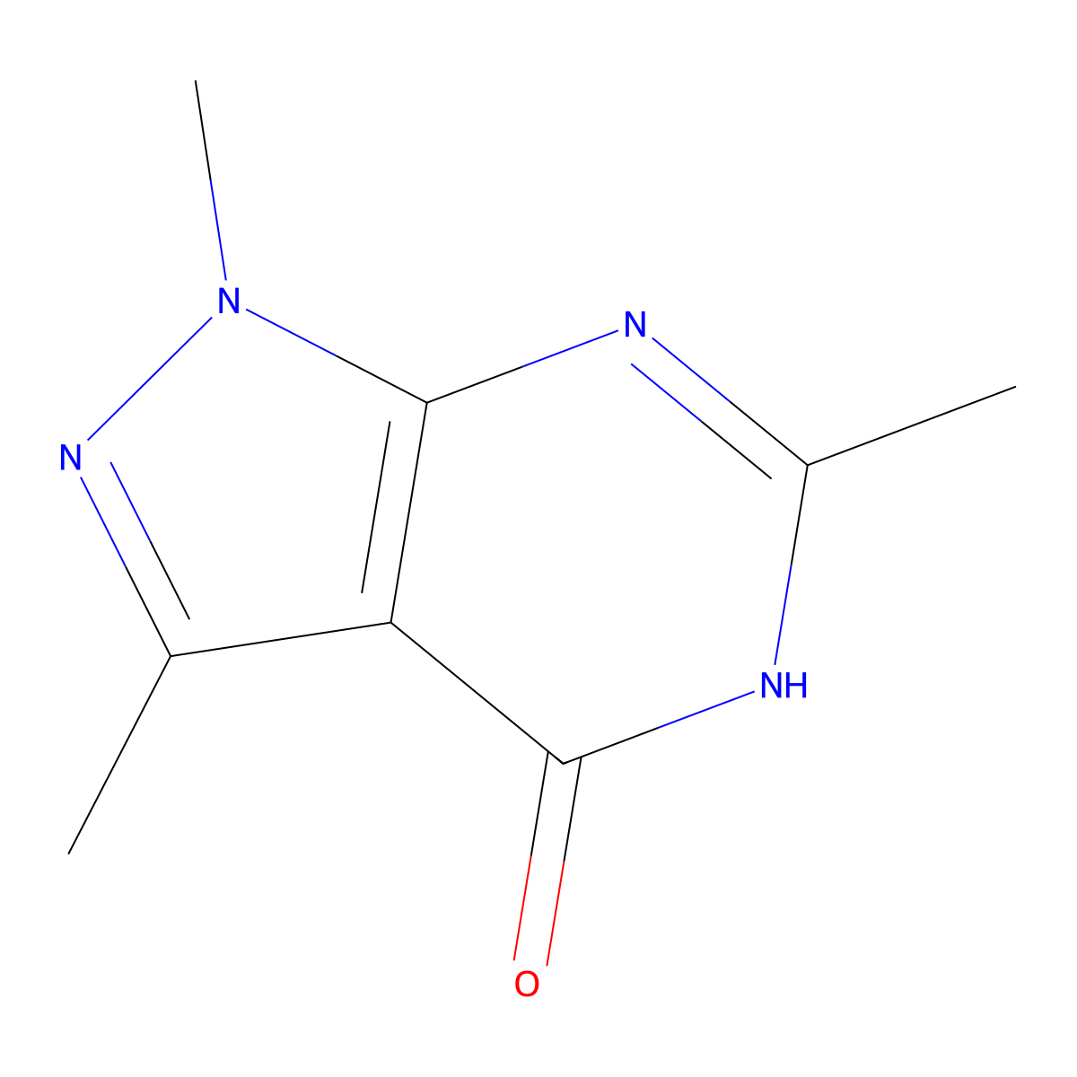 1,3,6-Trimethyl-1,5-dihydro-4H-pyrazolo[3,4-D]pyrimidin-4-one molecular structure, CAS 1495445-36-7