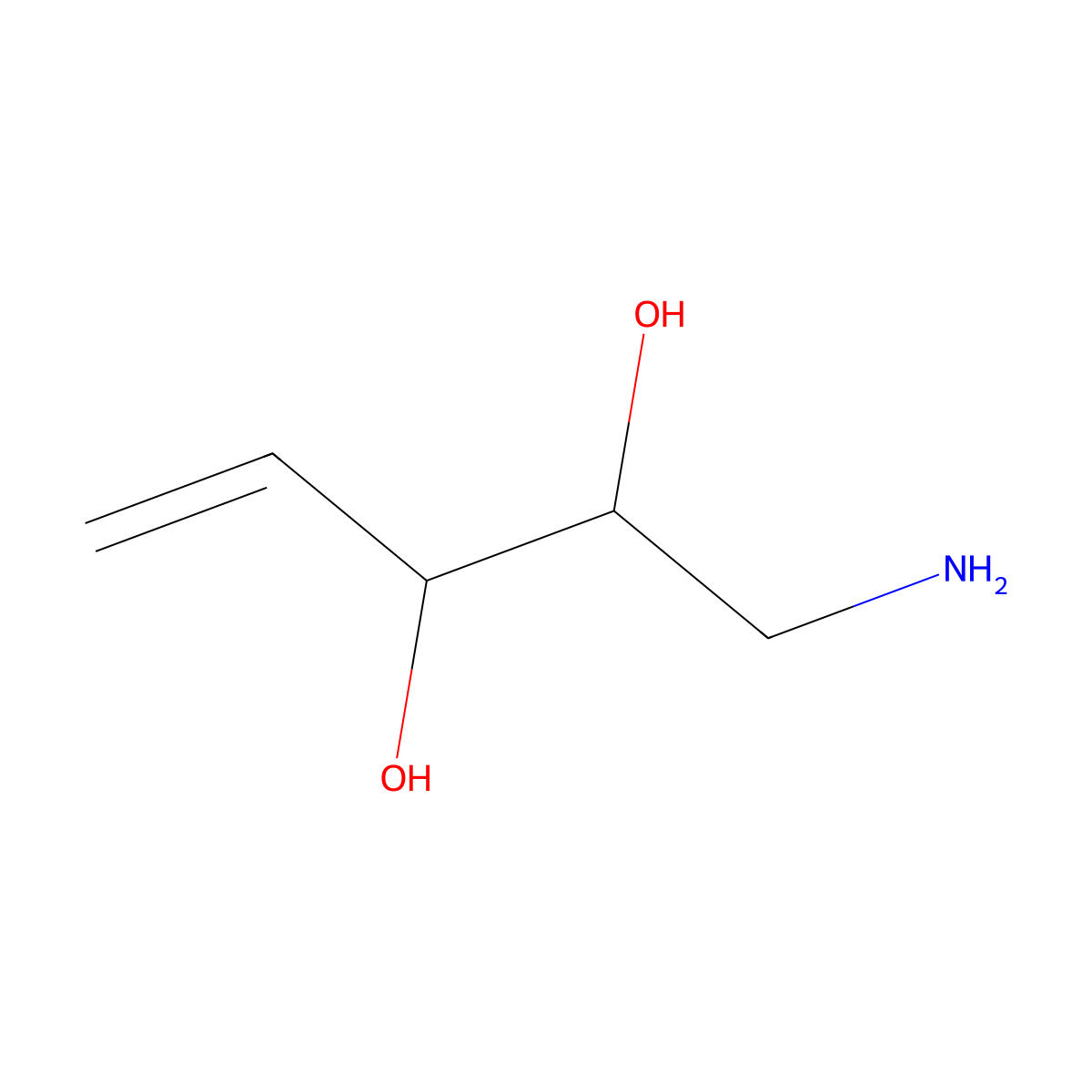 1-Aminopent-4-ene-2,3-diol molecular structure, CAS 1495454-39-1