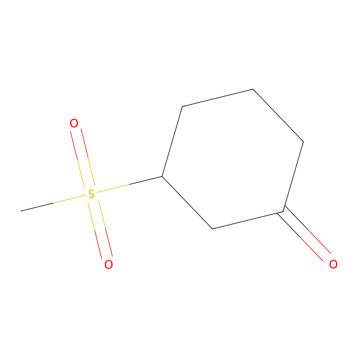 3-Methanesulfonylcyclohexan-1-one molecular structure, CAS 1495492-84-6