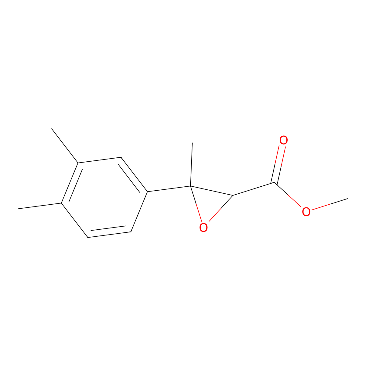 Methyl 3-(3,4-dimethylphenyl)-3-methyloxirane-2-carboxylate molecular structure, CAS 1495493-43-0