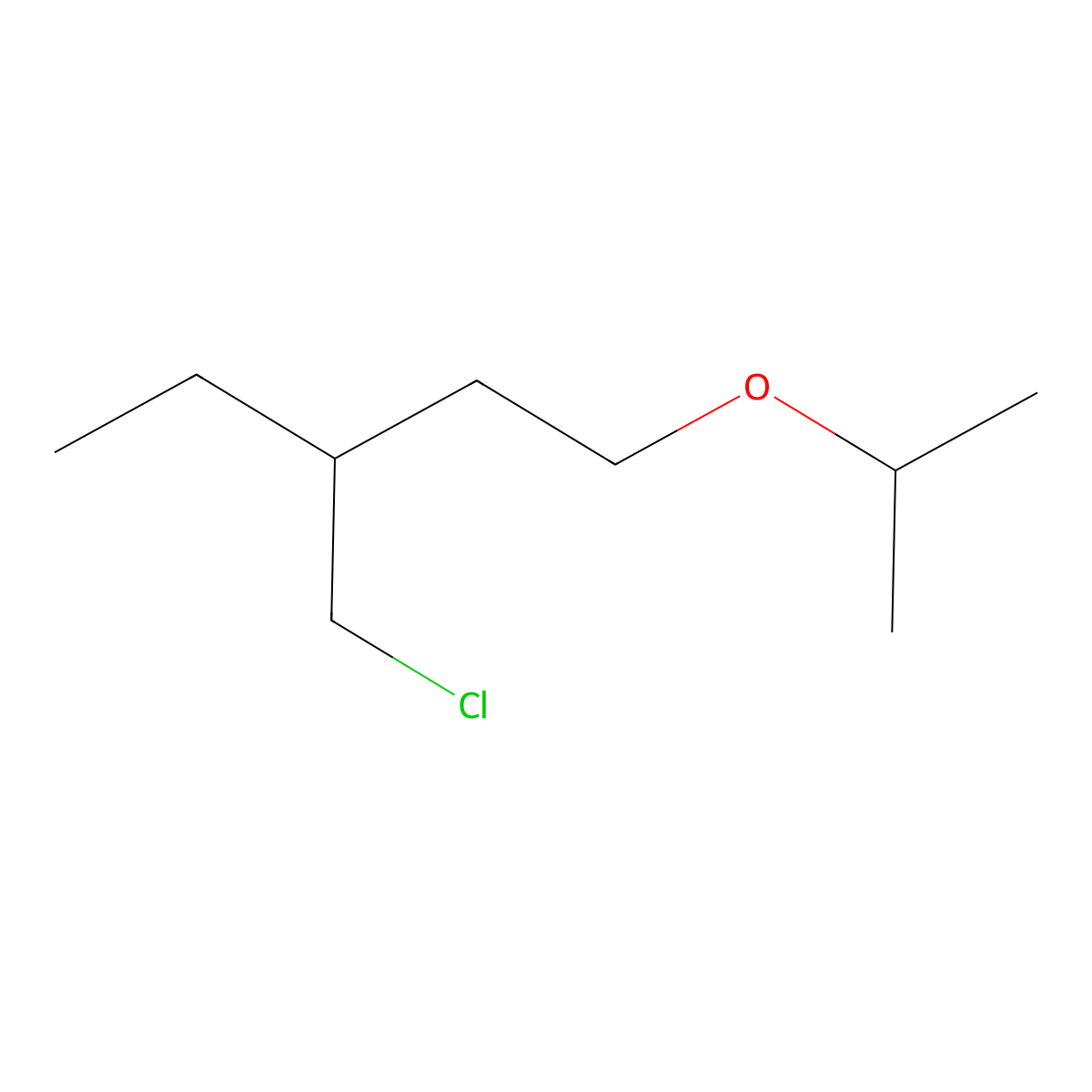 3-(Chloromethyl)-1-isopropoxypentane molecular structure, CAS 1495499-51-8
