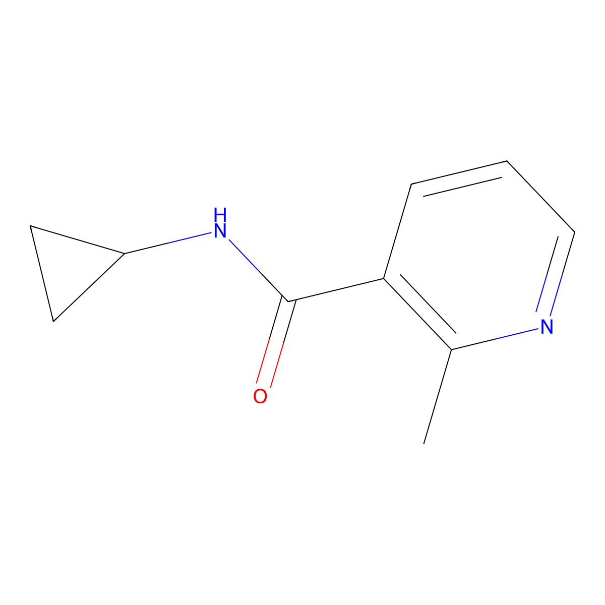 N-cyclopropyl-2-methylnicotinamide molecular structure, CAS 1495500-06-5