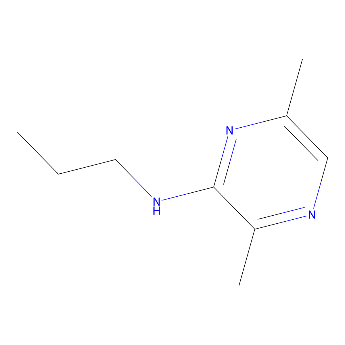 3,6-dimethyl-N-propylpyrazin-2-amine molecular structure, CAS 1495516-73-8