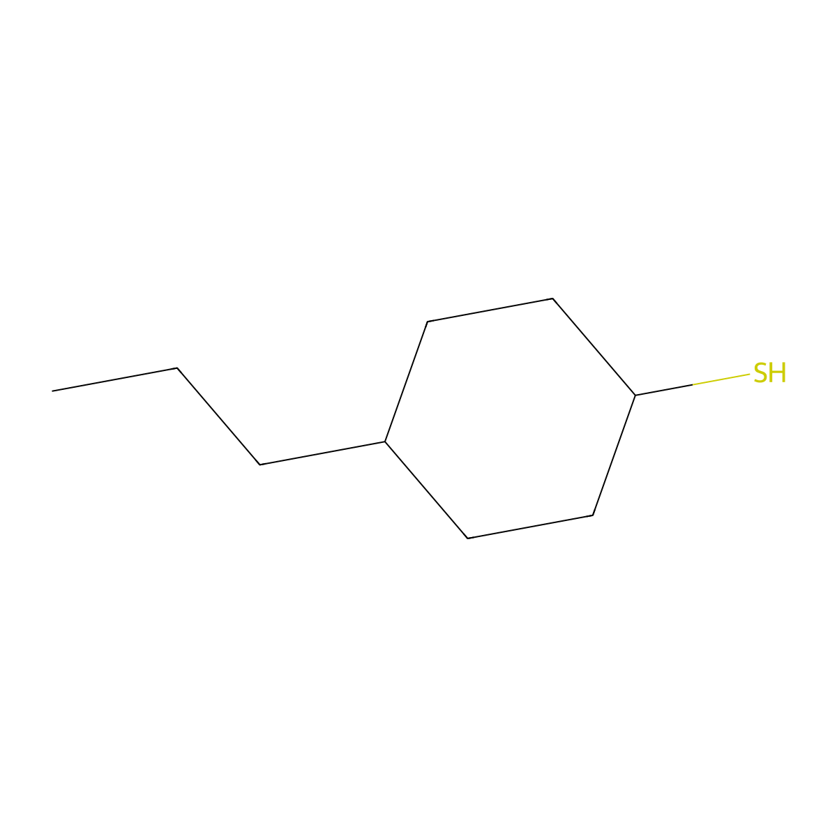 4-Propylcyclohexane-1-thiol molecular structure, CAS 149552-10-3