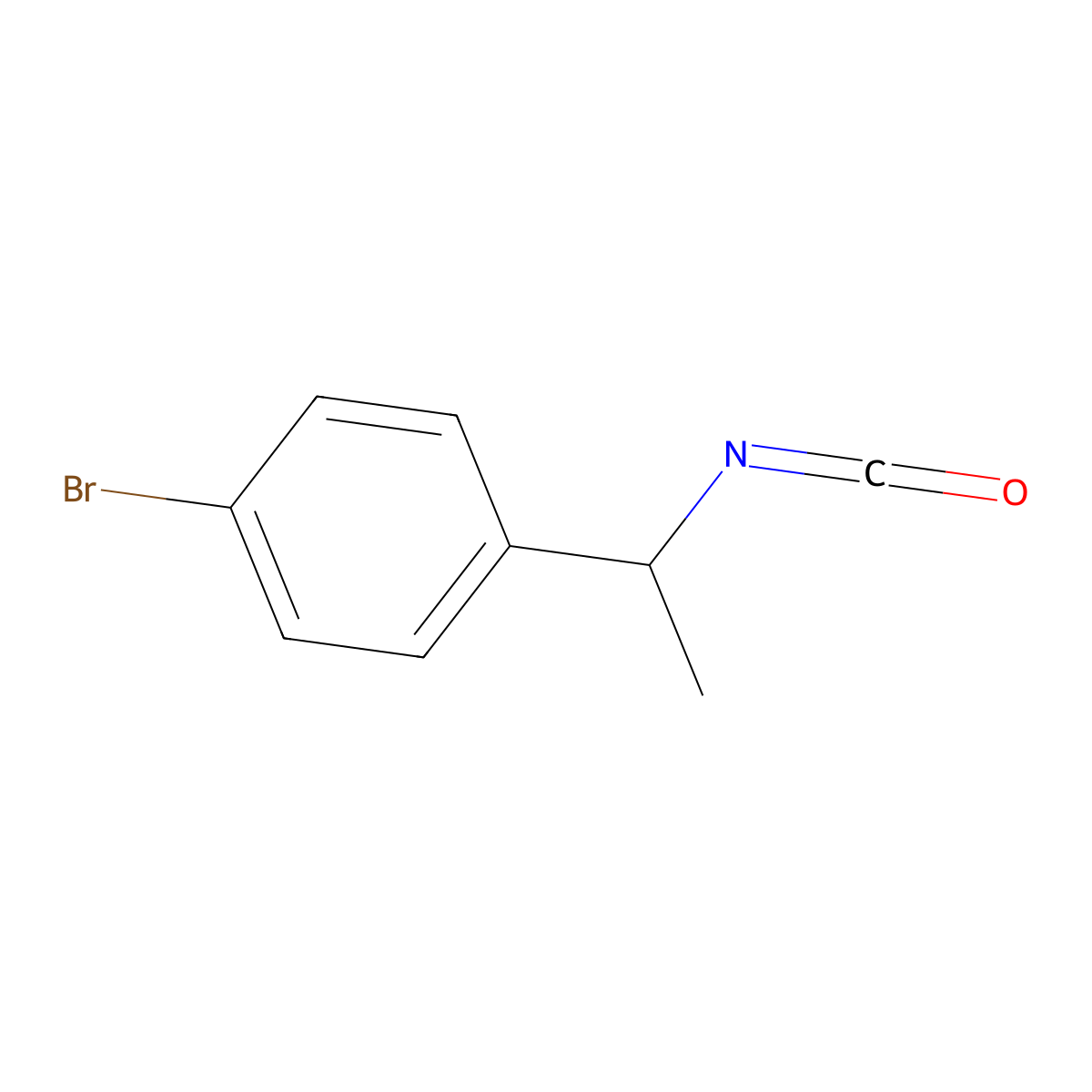 1-bromo-4-[(1S)-1-isocyanatoethyl]benzene molecular structure, CAS 149552-52-3