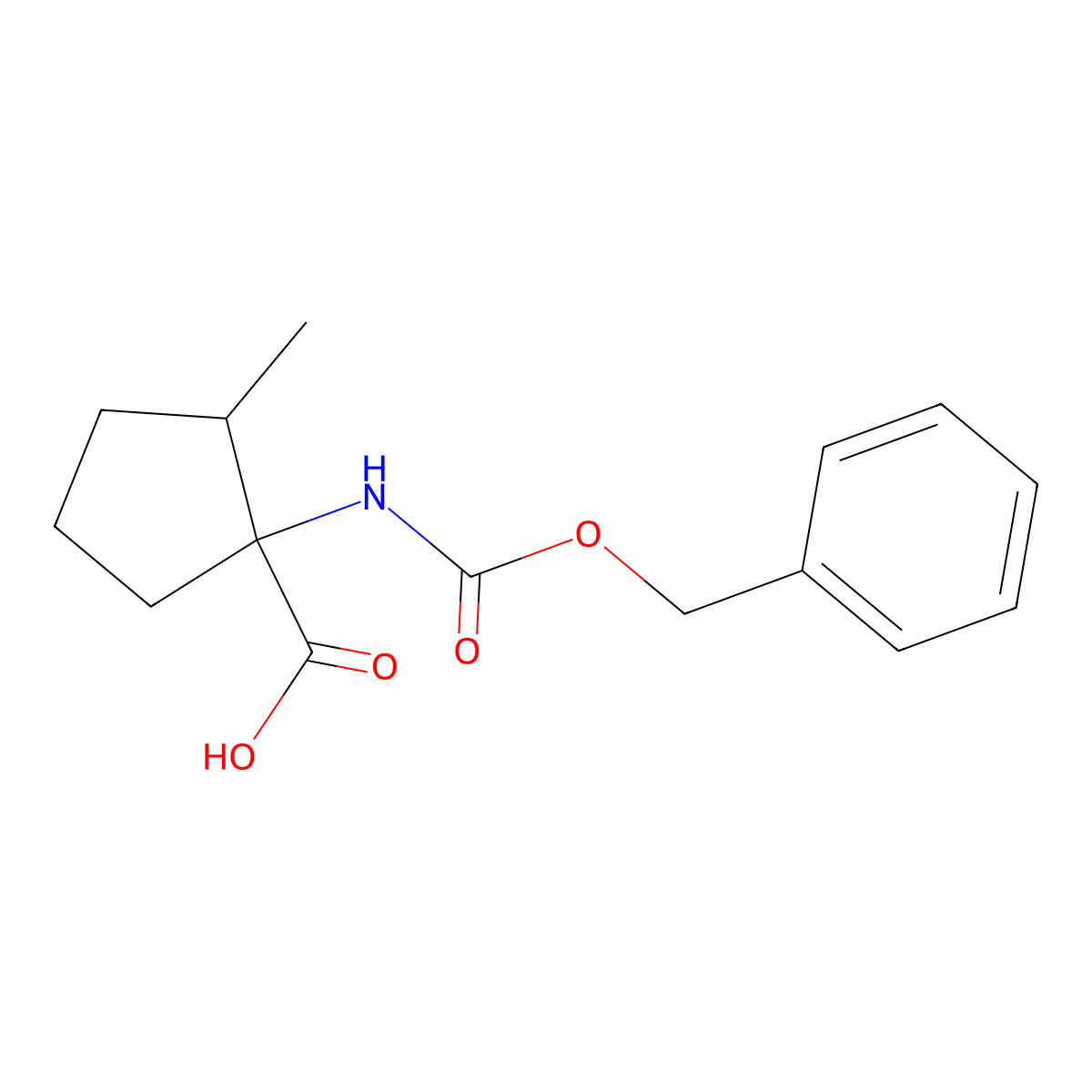 1-{[(Benzyloxy)carbonyl]amino}-2-methylcyclopentane-1-carboxylic acid molecular structure, CAS 1495525-04-6