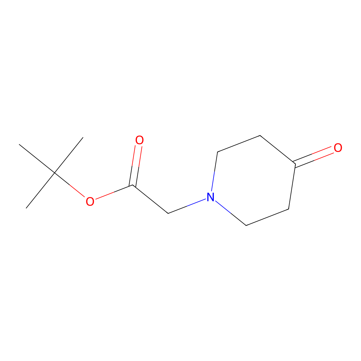 tert-Butyl 2-(4-oxopiperidin-1-yl)acetate molecular structure, CAS 149554-03-0