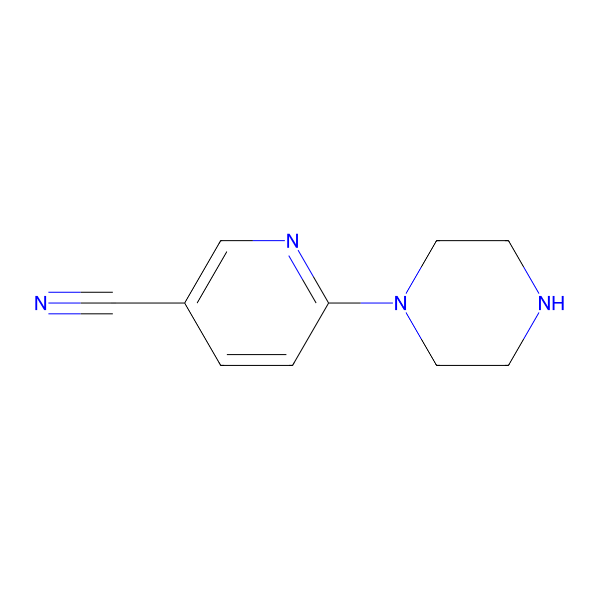 6-(Piperazin-1-yl)pyridine-3-carbonitrile molecular structure, CAS 149554-29-0