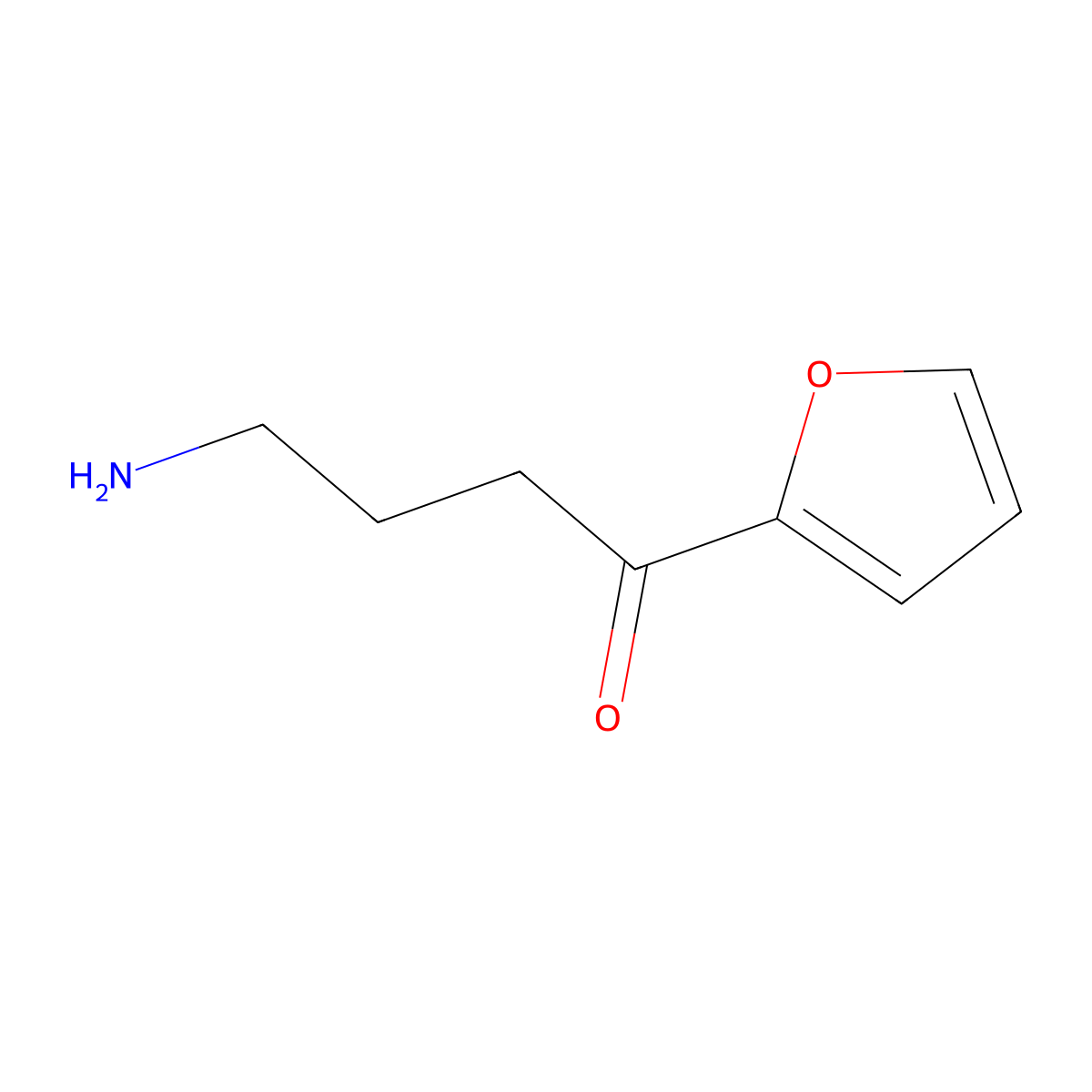4-Amino-1-(furan-2-YL)butan-1-one molecular structure, CAS 1495542-80-7