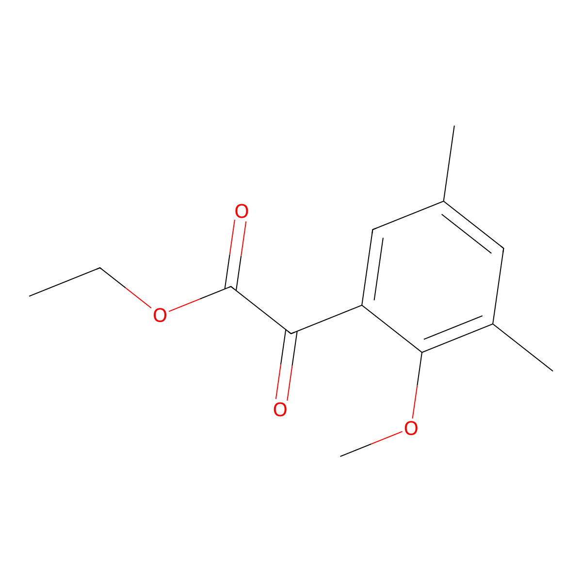 Ethyl 2-methoxy-3,5-dimethyl-alpha-oxobenZeneacetate molecular structure, CAS 1495548-88-3