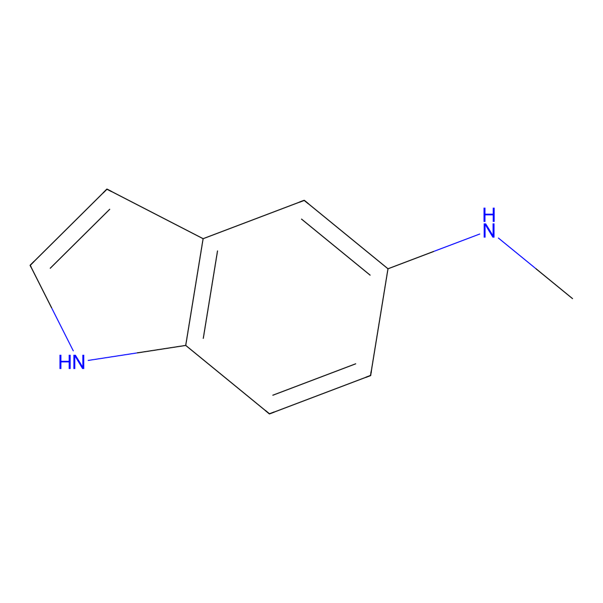 N-methyl-1H-indol-5-amine molecular structure, CAS 149555-66-8