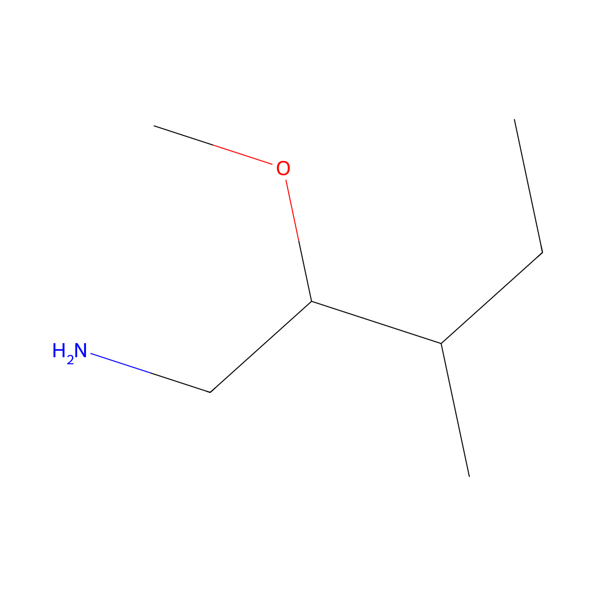2-Methoxy-3-methylpentan-1-amine molecular structure, CAS 1495572-85-4