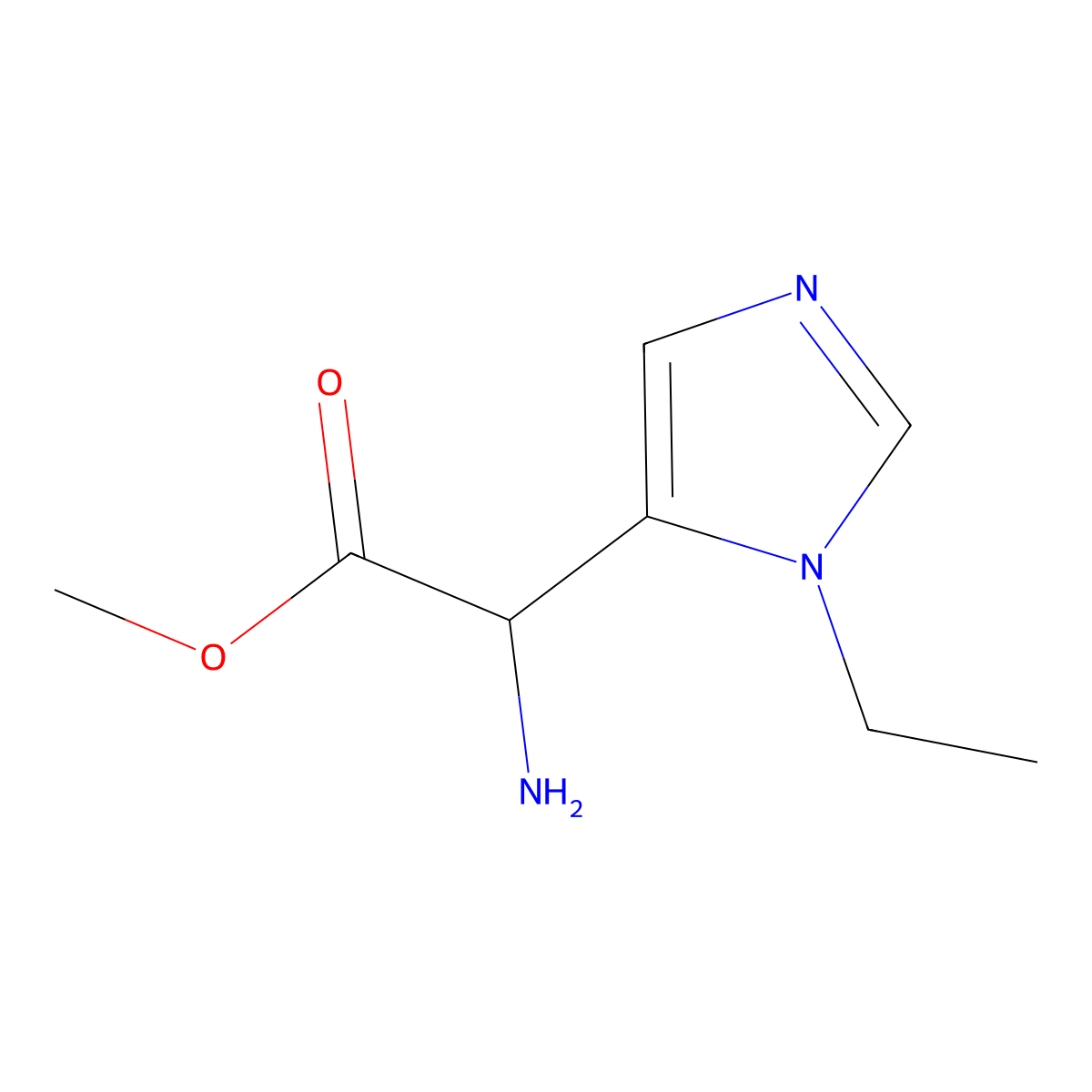 Methyl 2-amino-2-(1-ethyl-1h-imidazol-5-yl)acetate molecular structure, CAS 1495584-24-1