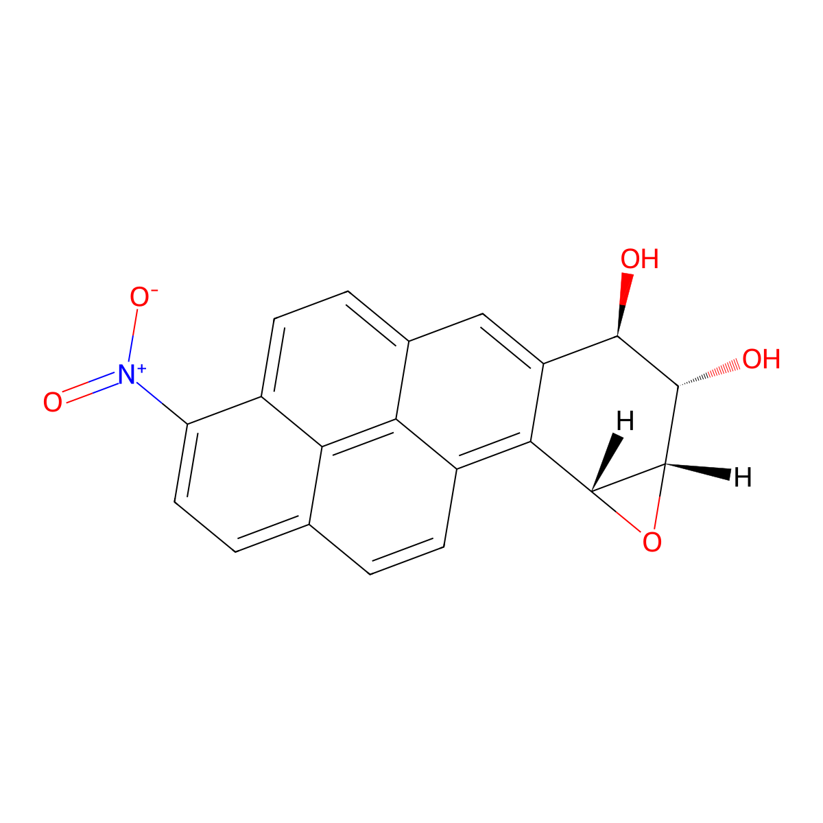 3-Nitrobenzo(a)pyrene-7,8-diol-9,10-epoxide molecular structure, CAS 149559-16-0