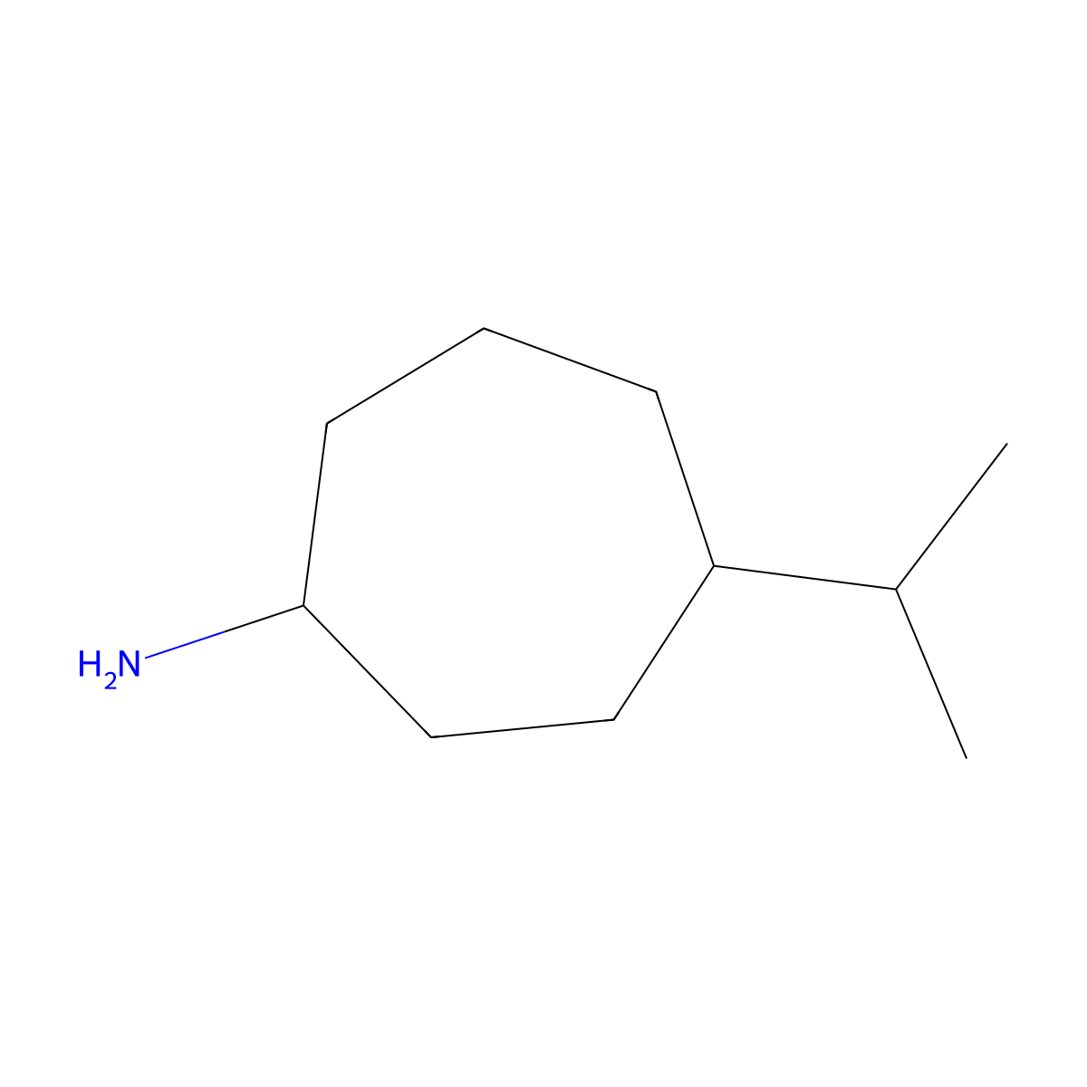 4-(Propan-2-yl)cycloheptan-1-amine molecular structure, CAS 1495590-92-5