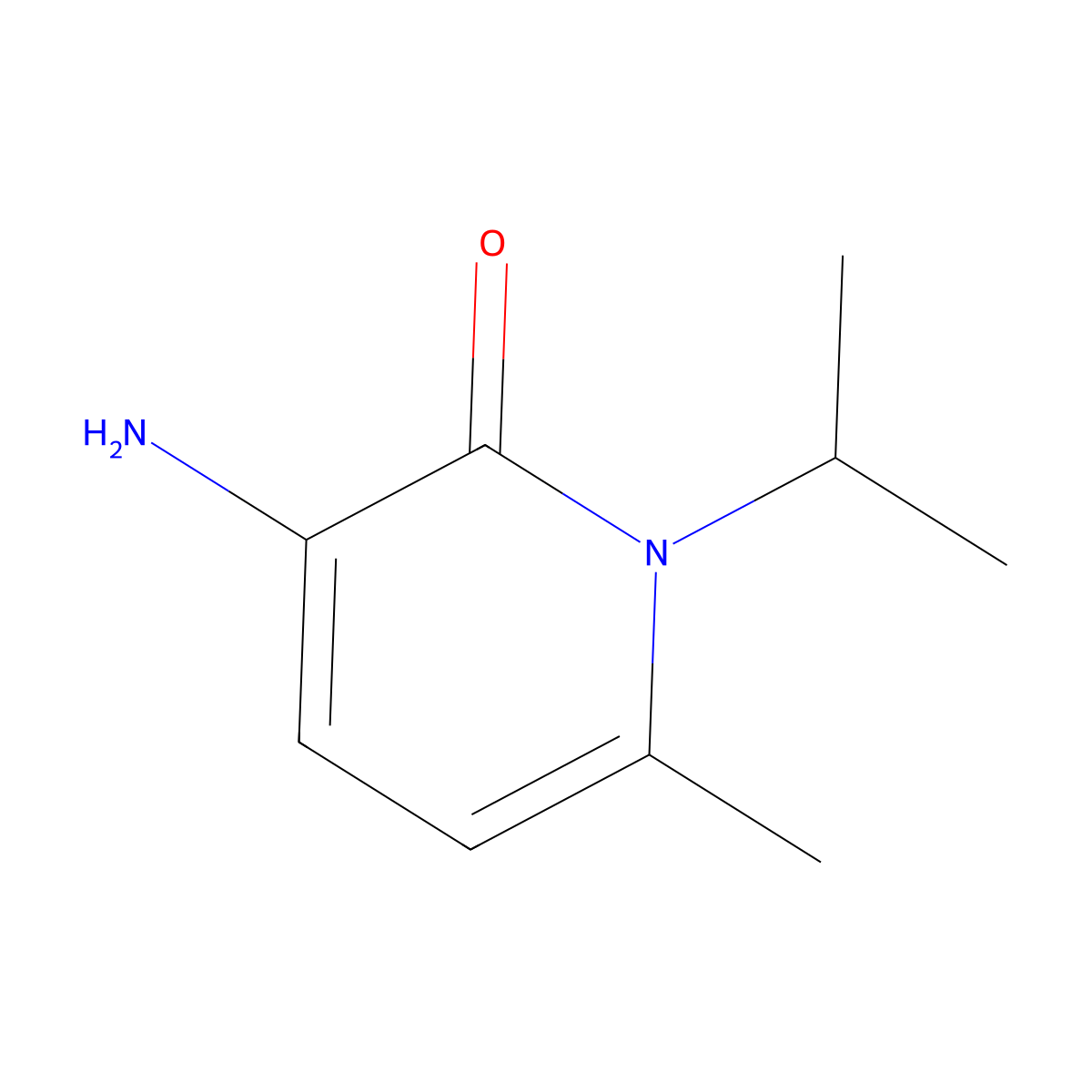 3-Amino-6-methyl-1-(propan-2-yl)-1,2-dihydropyridin-2-one molecular structure, CAS 1495594-89-2