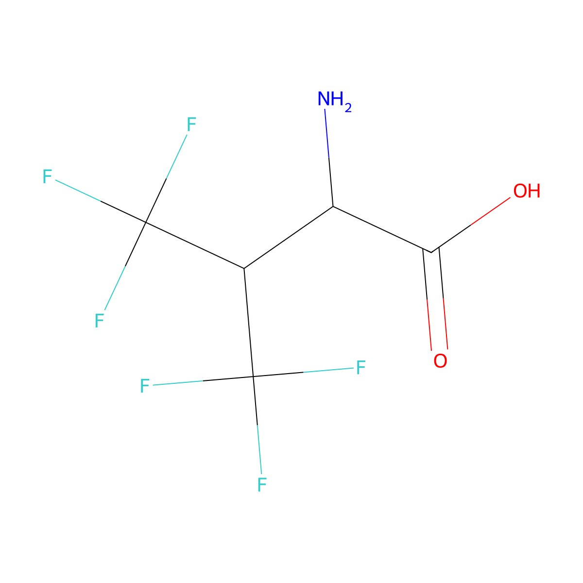(R)-2-Amino-4,4,4-trifluoro-3-(trifluoromethyl)butanoic acid molecular structure, CAS 149560-61-2