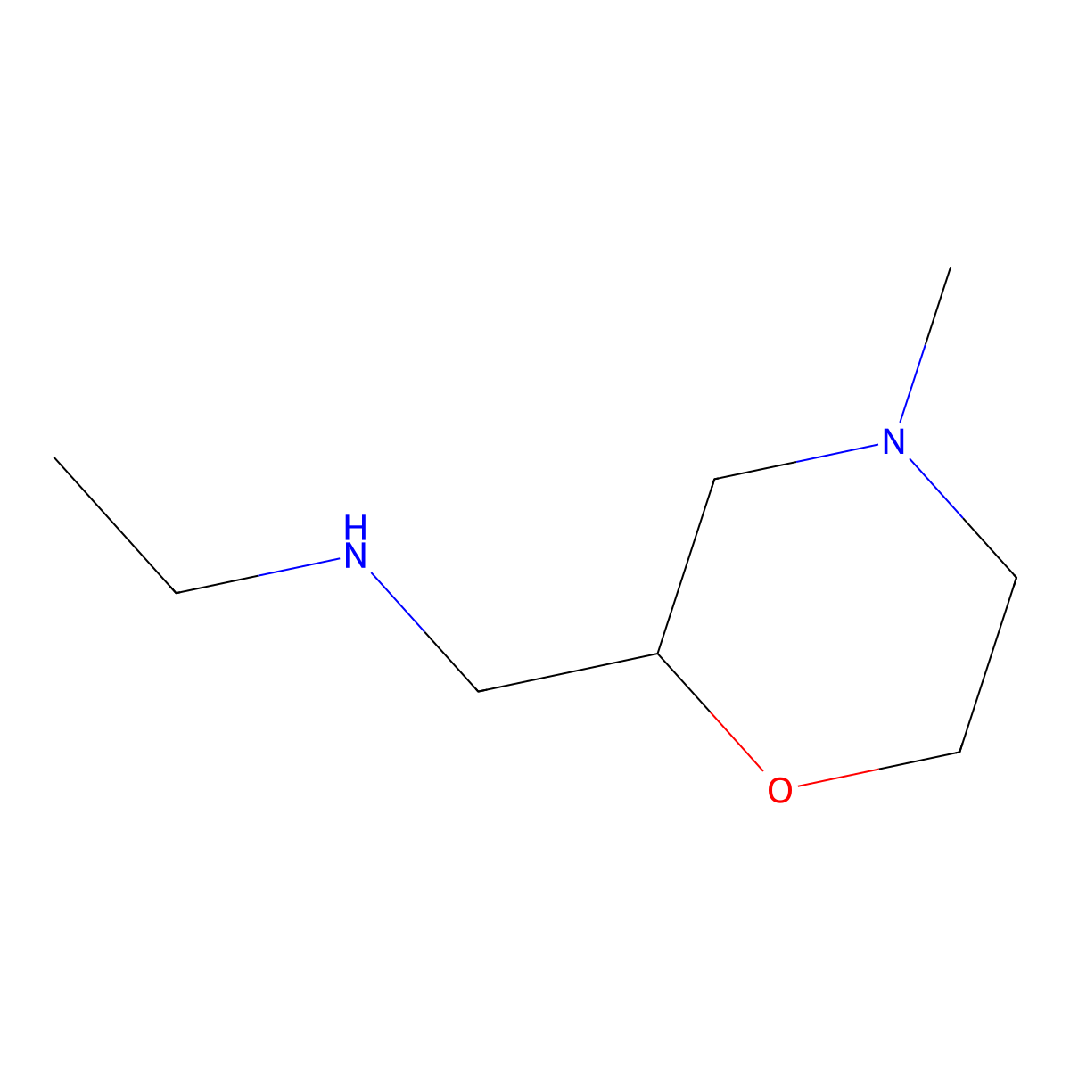Ethyl[(4-methylmorpholin-2-yl)methyl]amine molecular structure, CAS 1495600-75-3