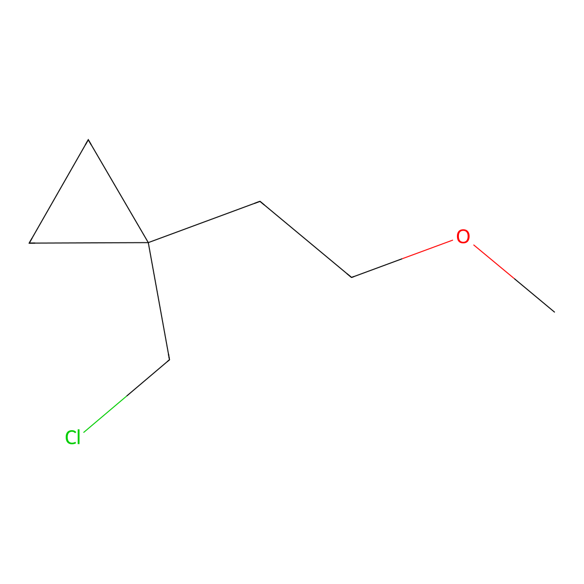 1-(Chloromethyl)-1-(2-methoxyethyl)cyclopropane molecular structure, CAS 1495603-52-5