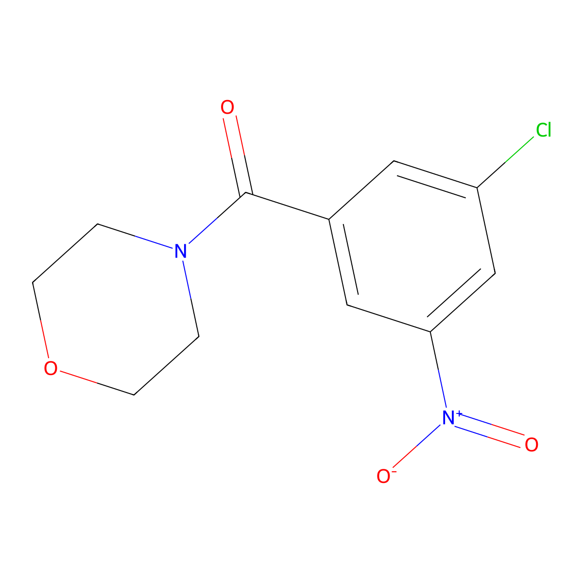 4-(3-Chloro-5-nitrobenzoyl)morpholine molecular structure, CAS 1495622-04-2