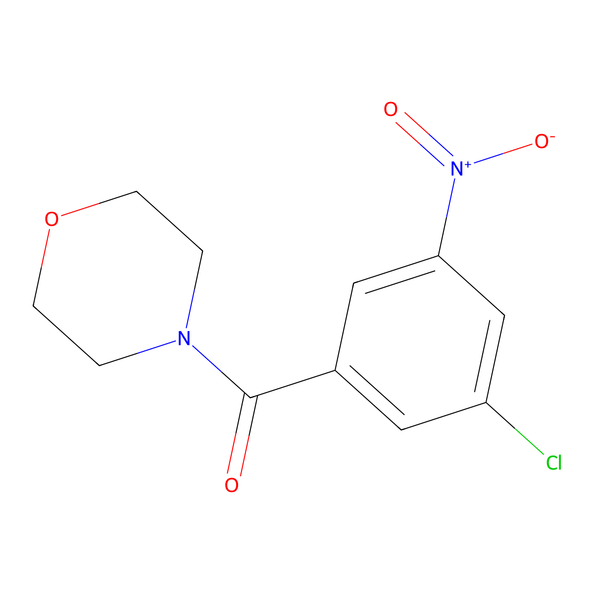 4-(3-Chloro-5-nitrobenzoyl)morpholine molecular structure, CAS 1495622-04-2