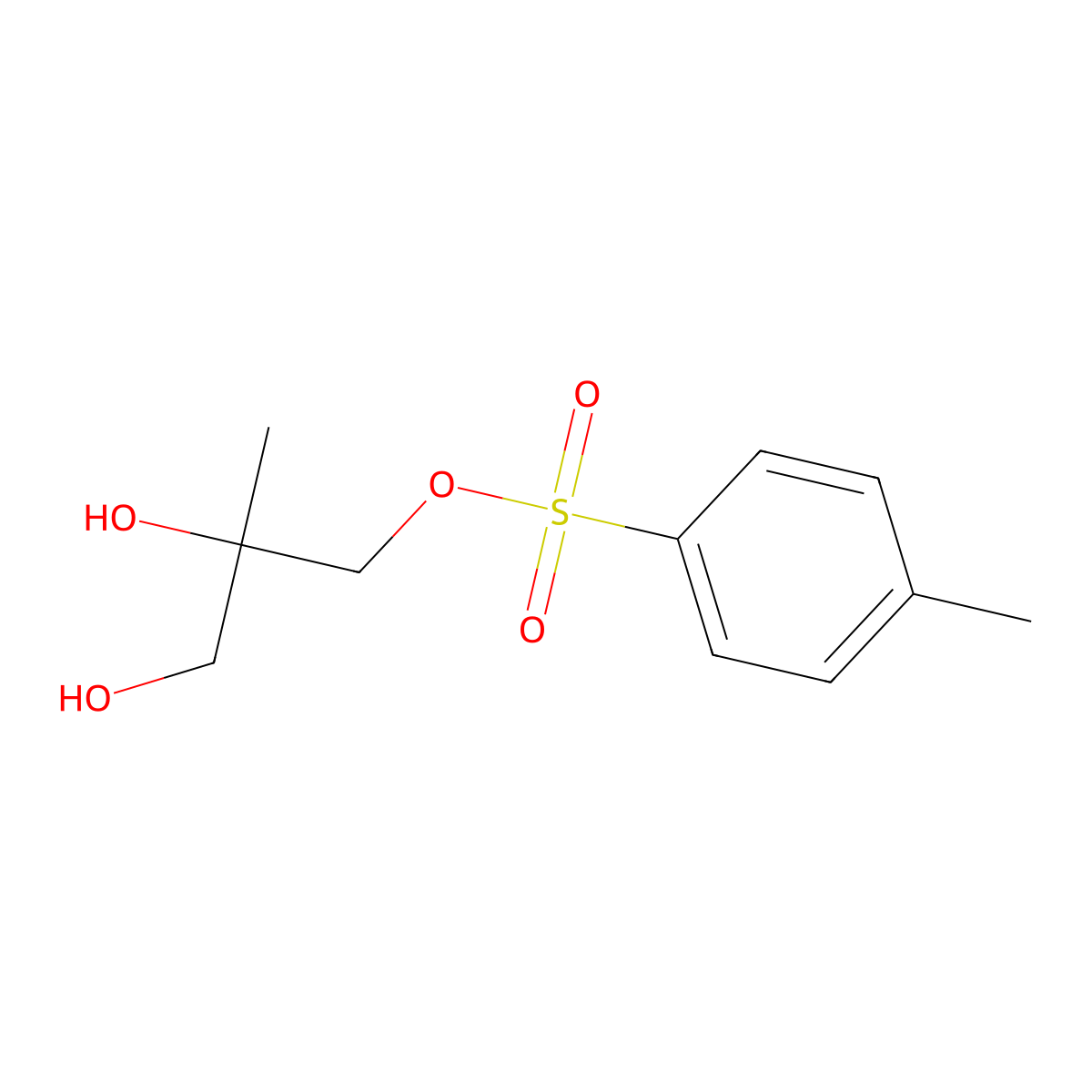 (S)-2,3-Dihydroxy-2-methylpropyl 4-methylbenzenesulfonate molecular structure, CAS 149563-85-9