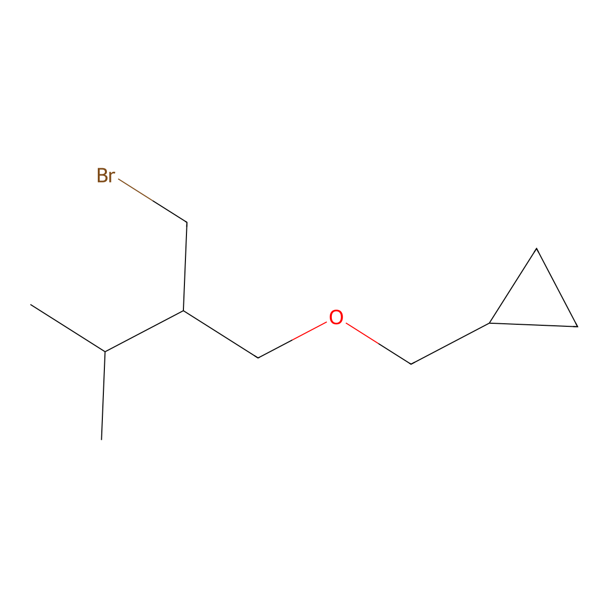 ((2-(Bromomethyl)-3-methylbutoxy)methyl)cyclopropane molecular structure, CAS 1495650-88-8