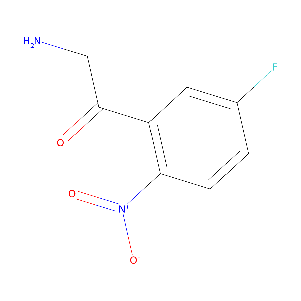 2-Amino-1-(5-fluoro-2-nitrophenyl)ethan-1-one molecular structure, CAS 1495651-18-7