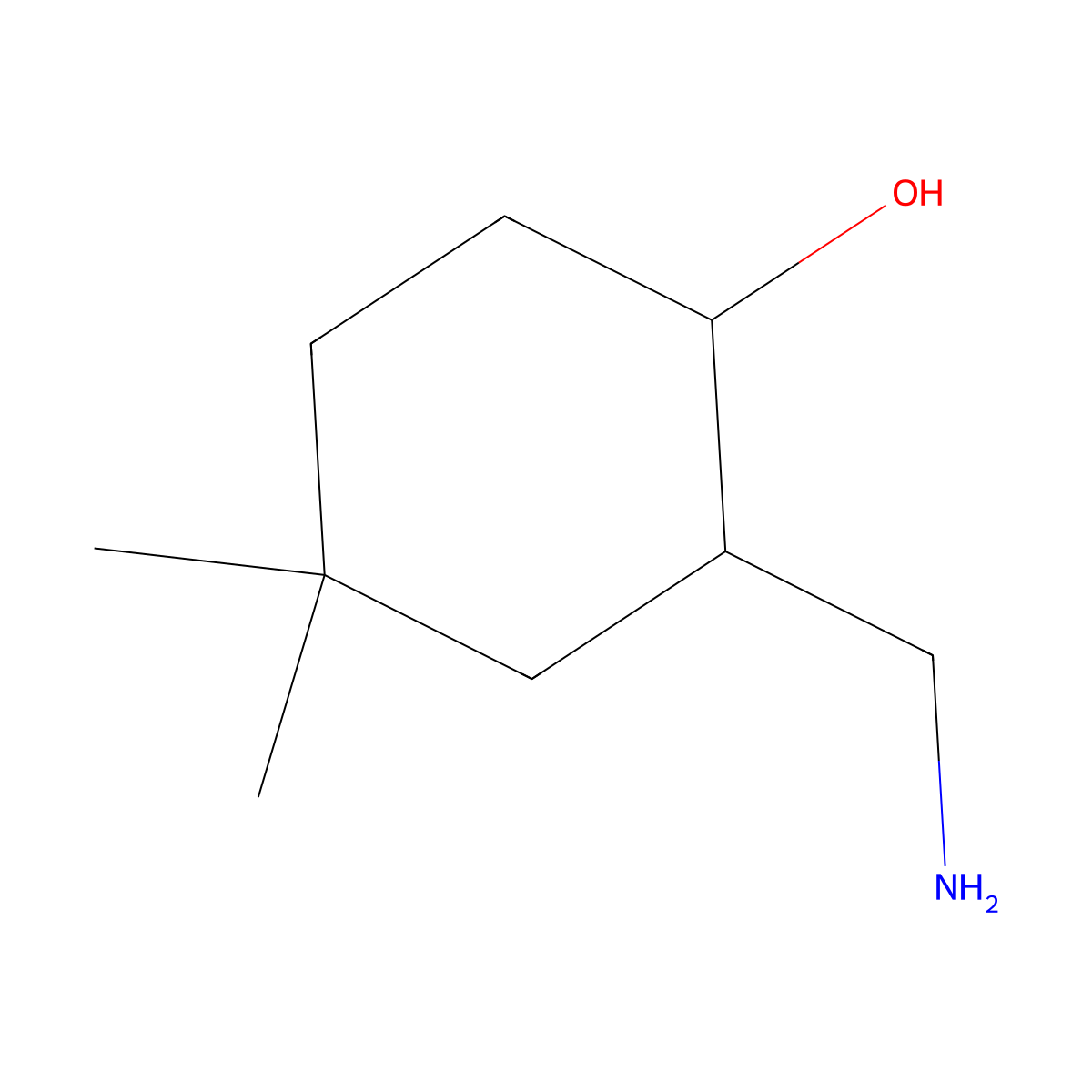 2-(Aminomethyl)-4,4-dimethylcyclohexan-1-ol molecular structure, CAS 1495656-59-1