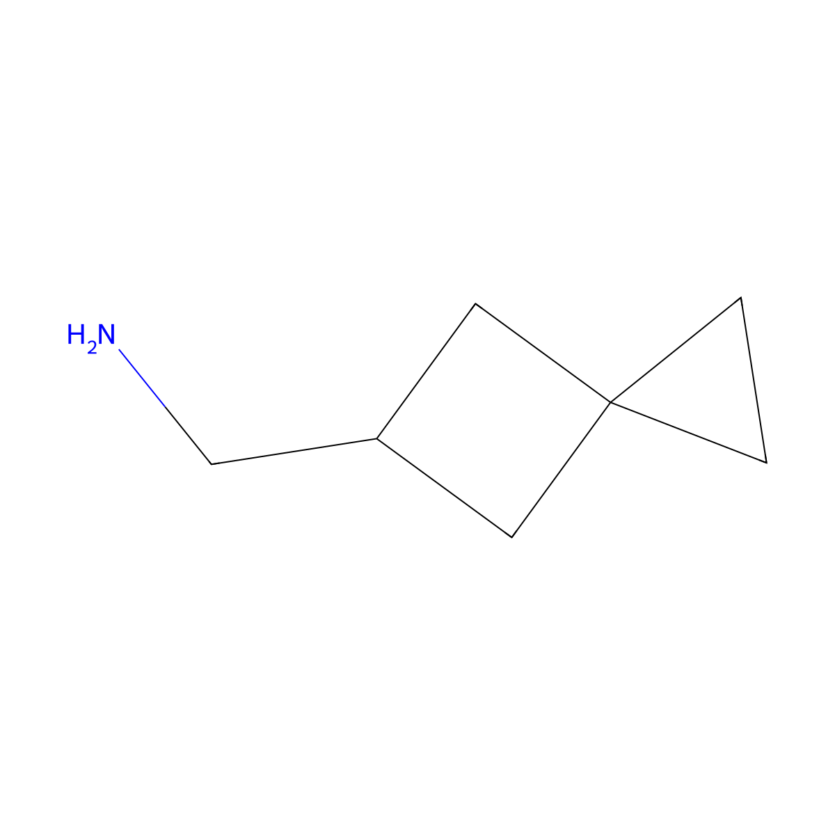 Spiro[2.3]hexan-5-ylmethanamine molecular structure, CAS 1495658-59-7