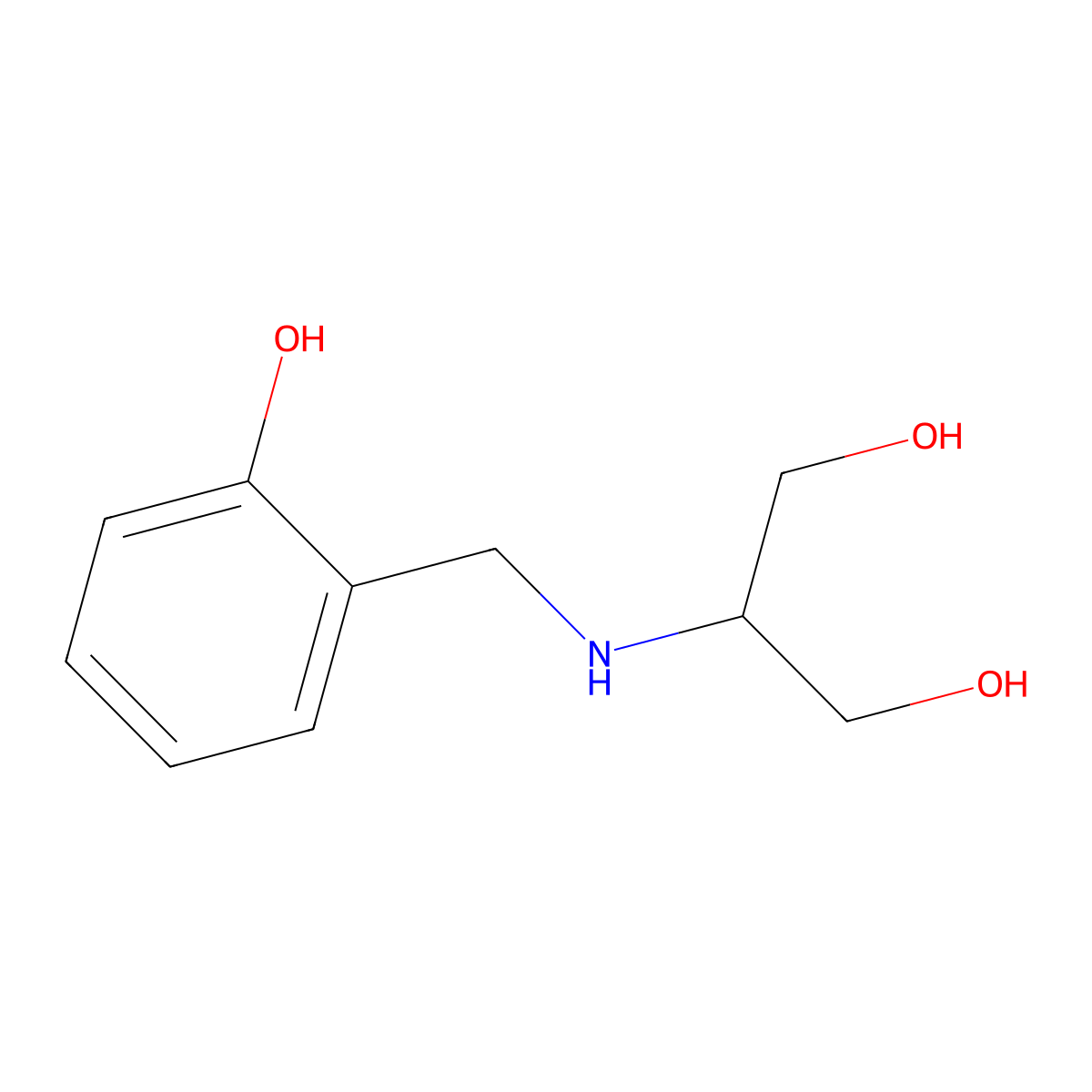 2-{[(2-Hydroxyphenyl)methyl]amino}propane-1,3-diol molecular structure, CAS 1495658-93-9