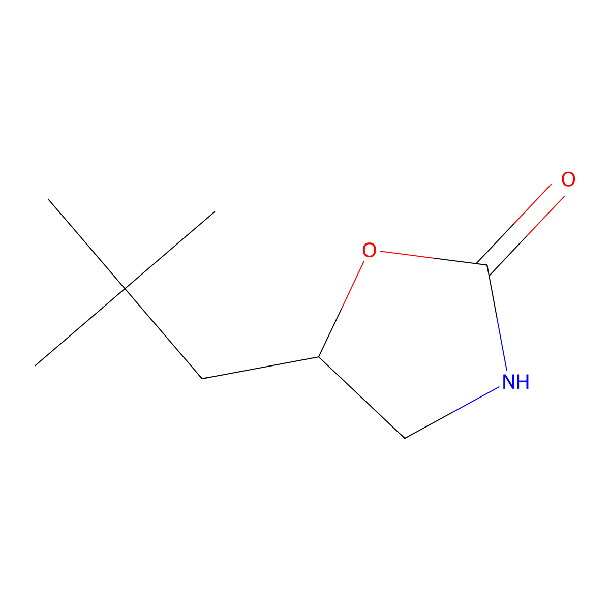 5-(2,2-Dimethylpropyl)-1,3-oxazolidin-2-one molecular structure, CAS 1495661-30-7