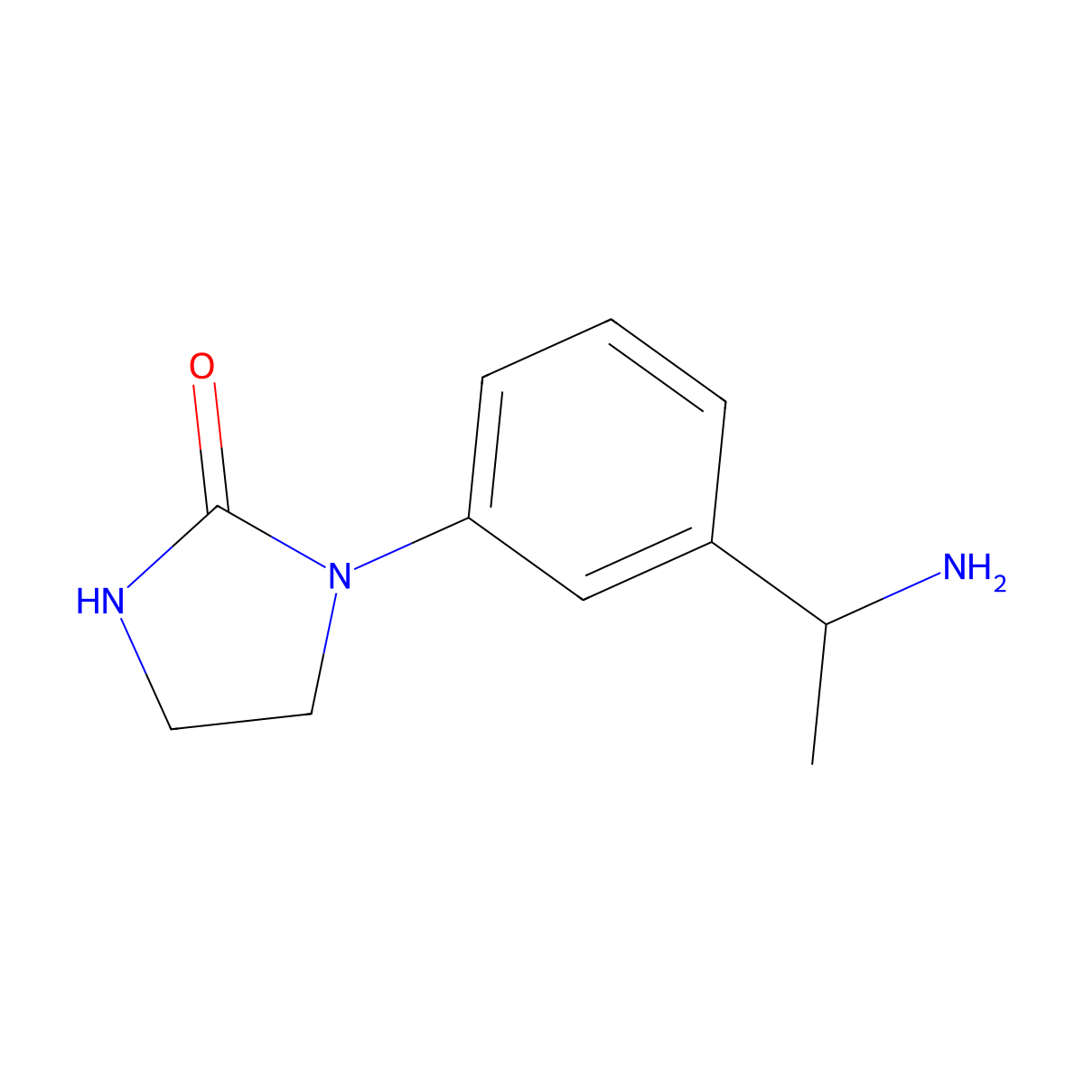 1-[3-(1-Aminoethyl)phenyl]imidazolidin-2-one molecular structure, CAS 1495679-23-6