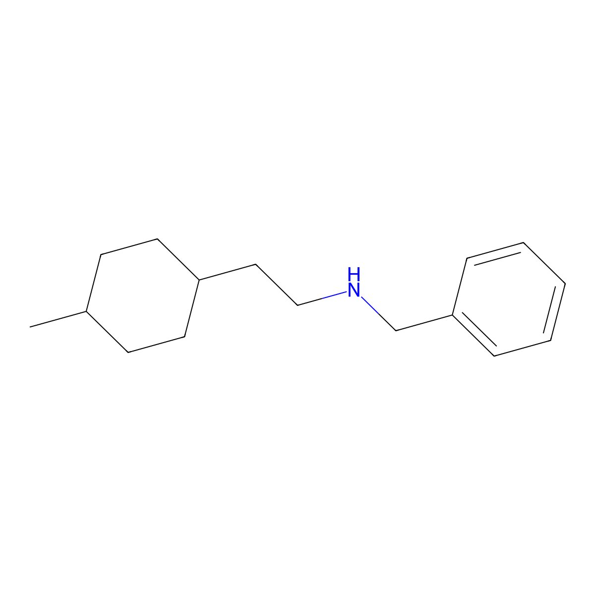 Benzyl[2-(4-methylcyclohexyl)ethyl]amine molecular structure, CAS 1495690-06-6