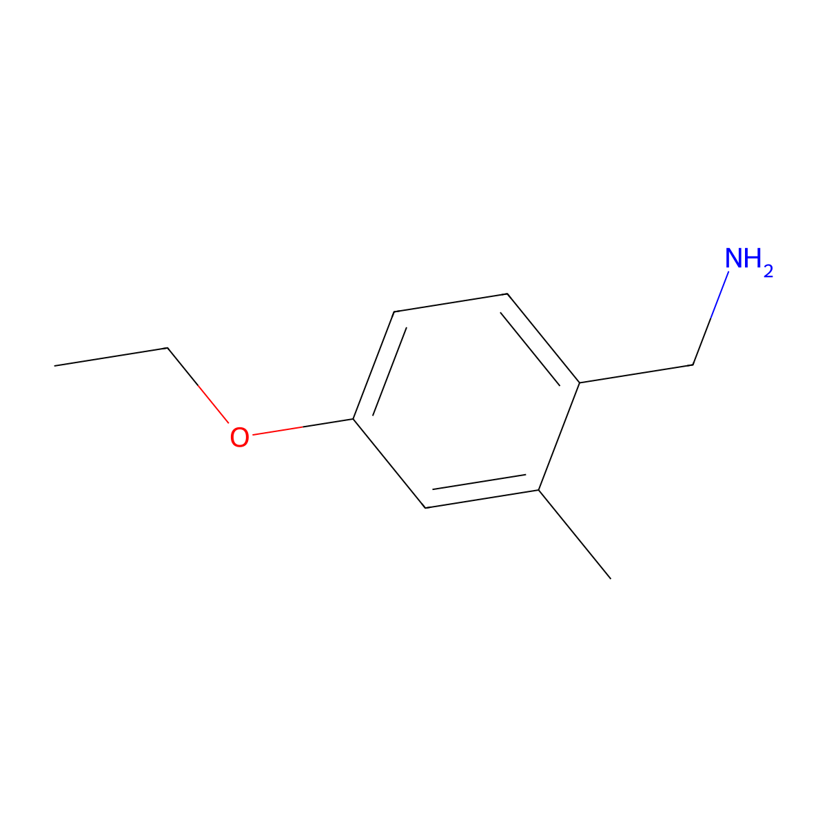 (4-Ethoxy-2-methylphenyl)methanamine molecular structure, CAS 1495703-36-0
