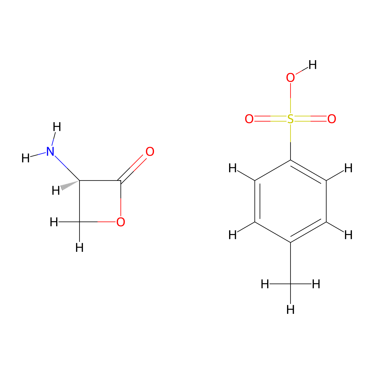 (R)-3-aminooxetan-2-one 4-methylbenzenesulfonate molecular structure, CAS 149572-97-4